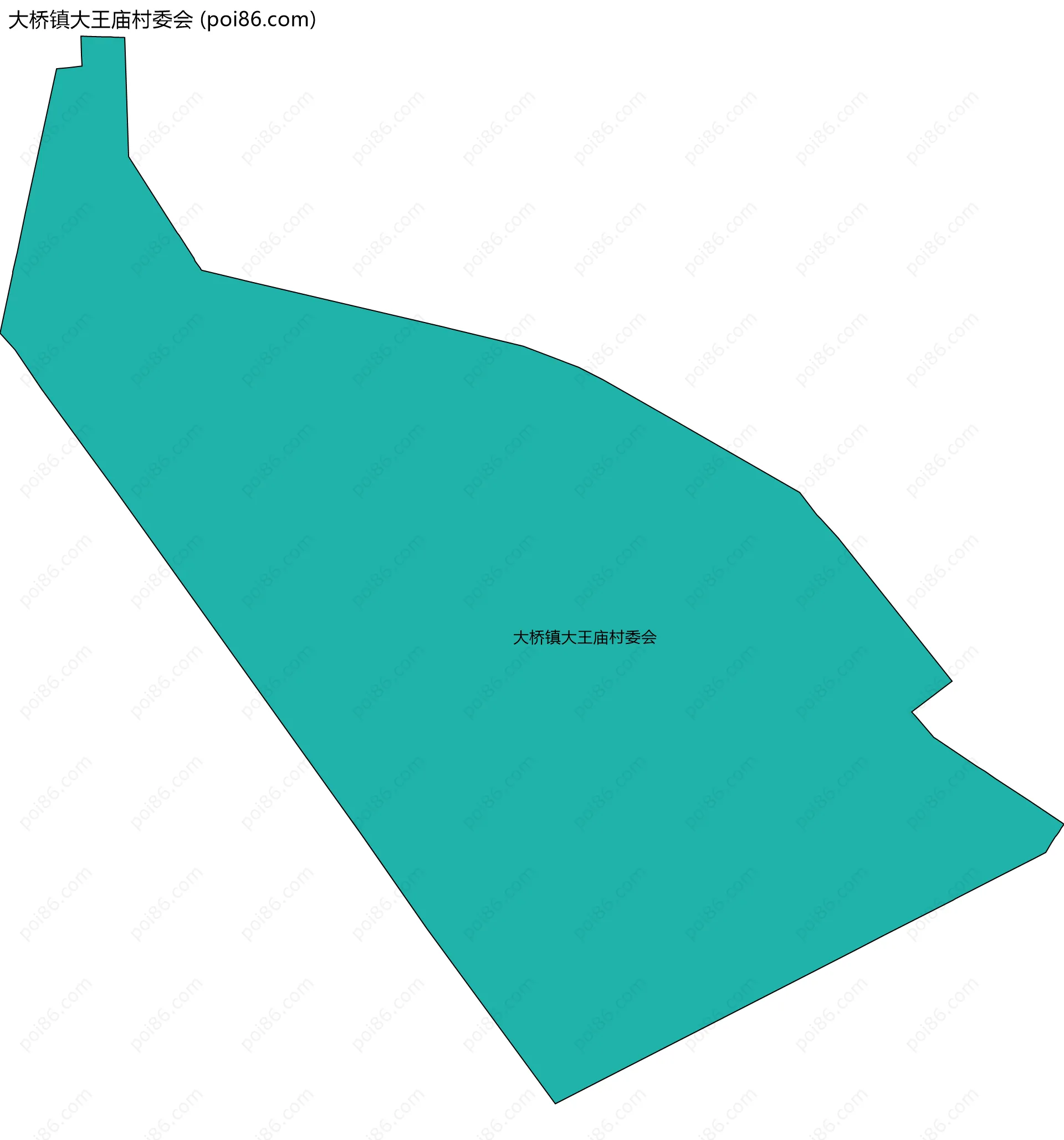 大桥镇大王庙村委会边界地图
