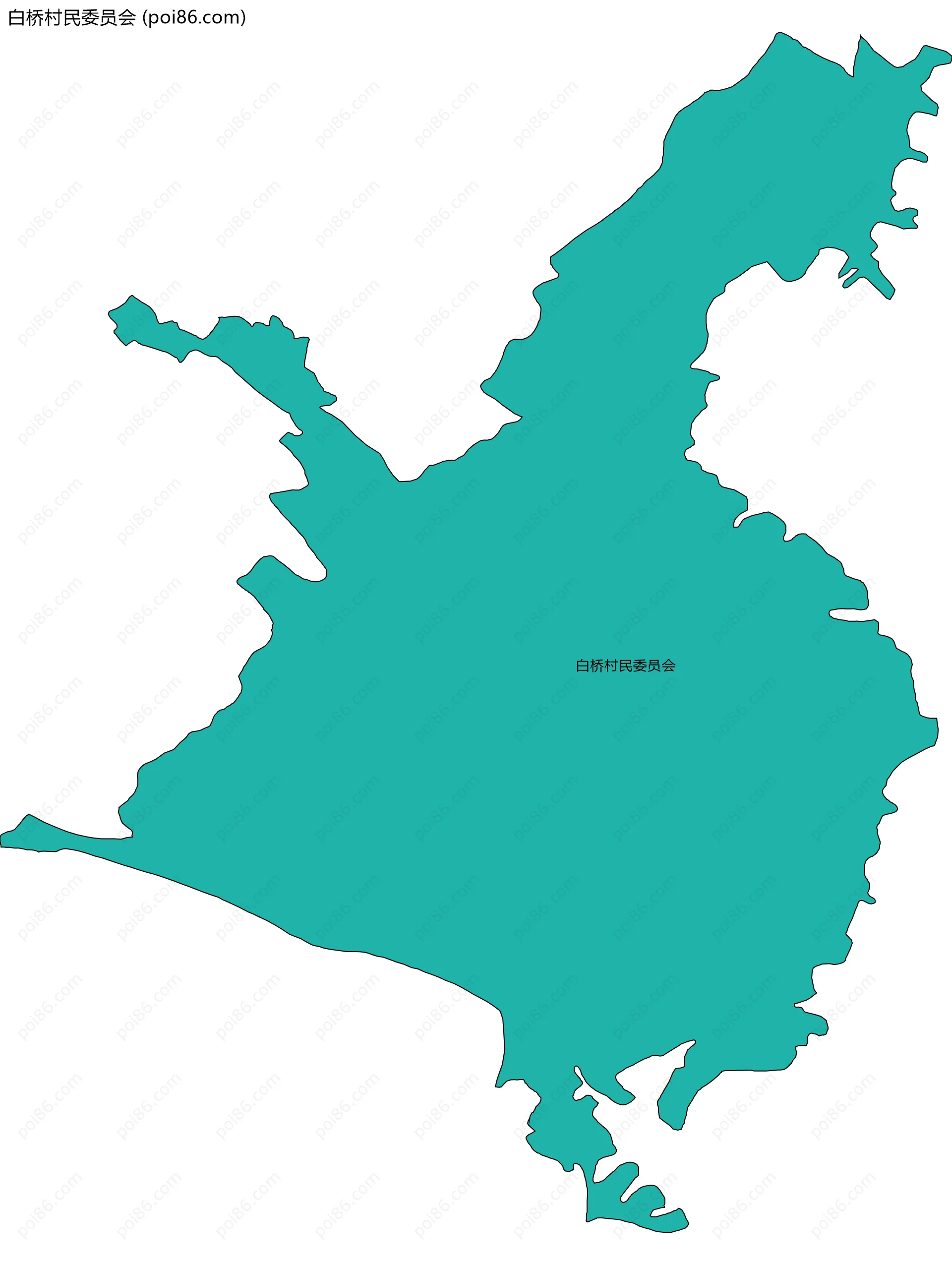 白桥村民委员会边界地图