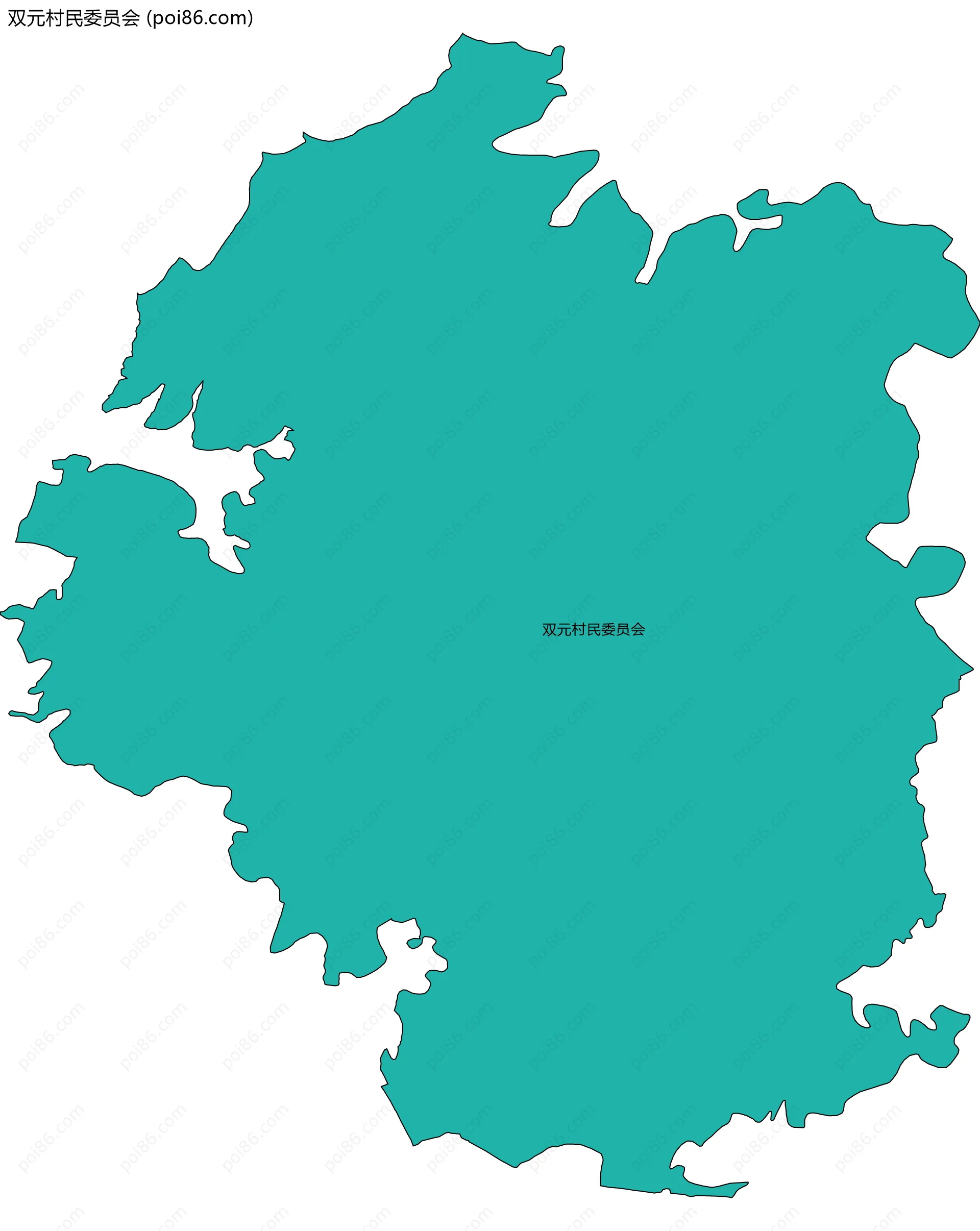 双元村民委员会边界地图