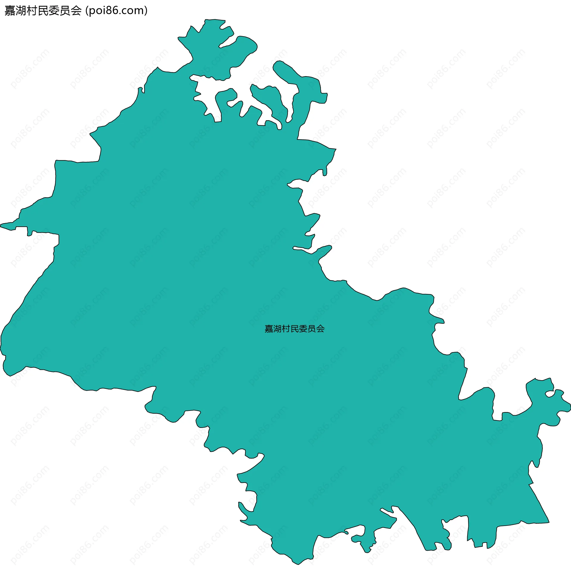 嘉湖村民委员会边界地图