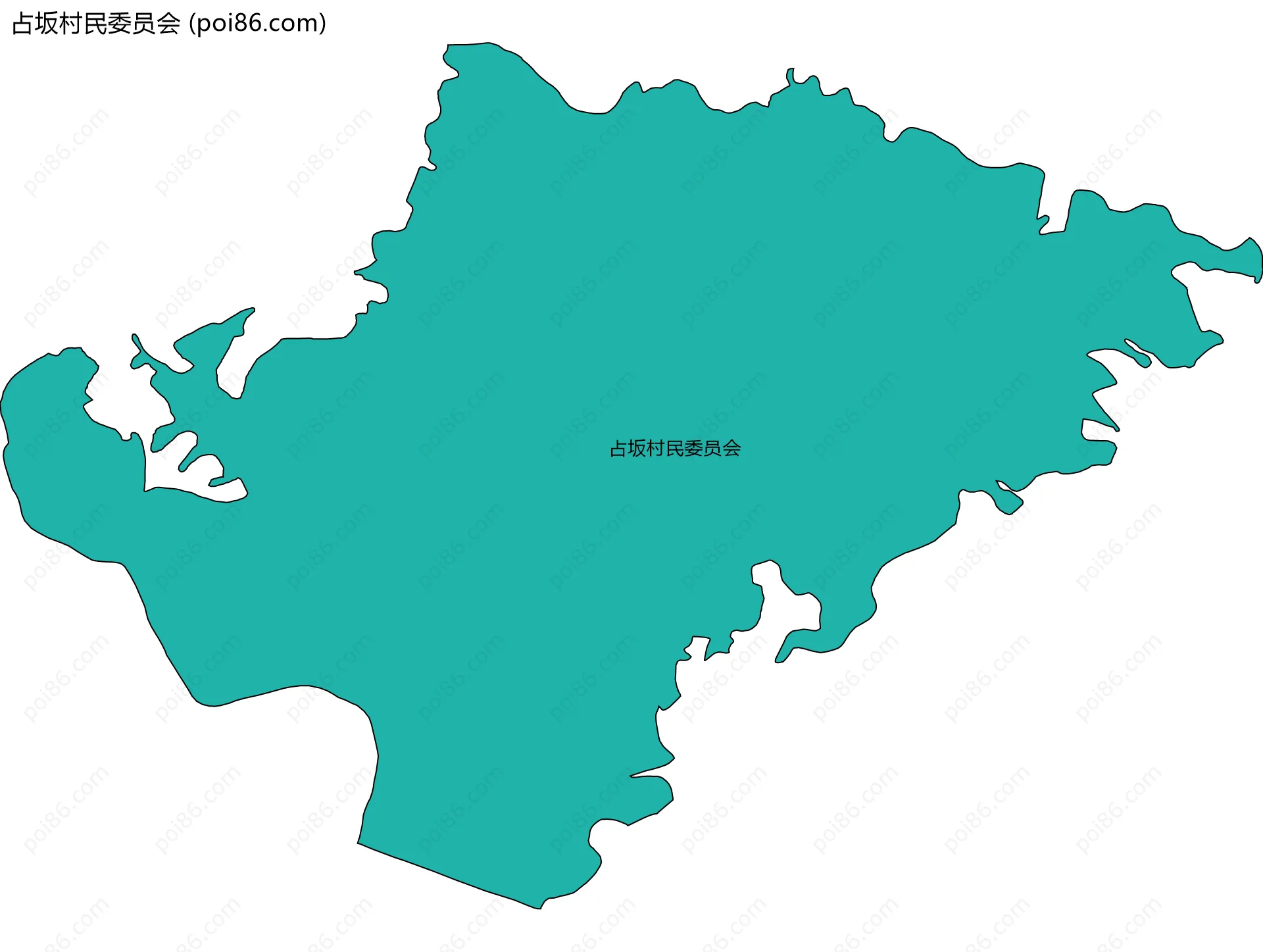 占坂村民委员会边界地图