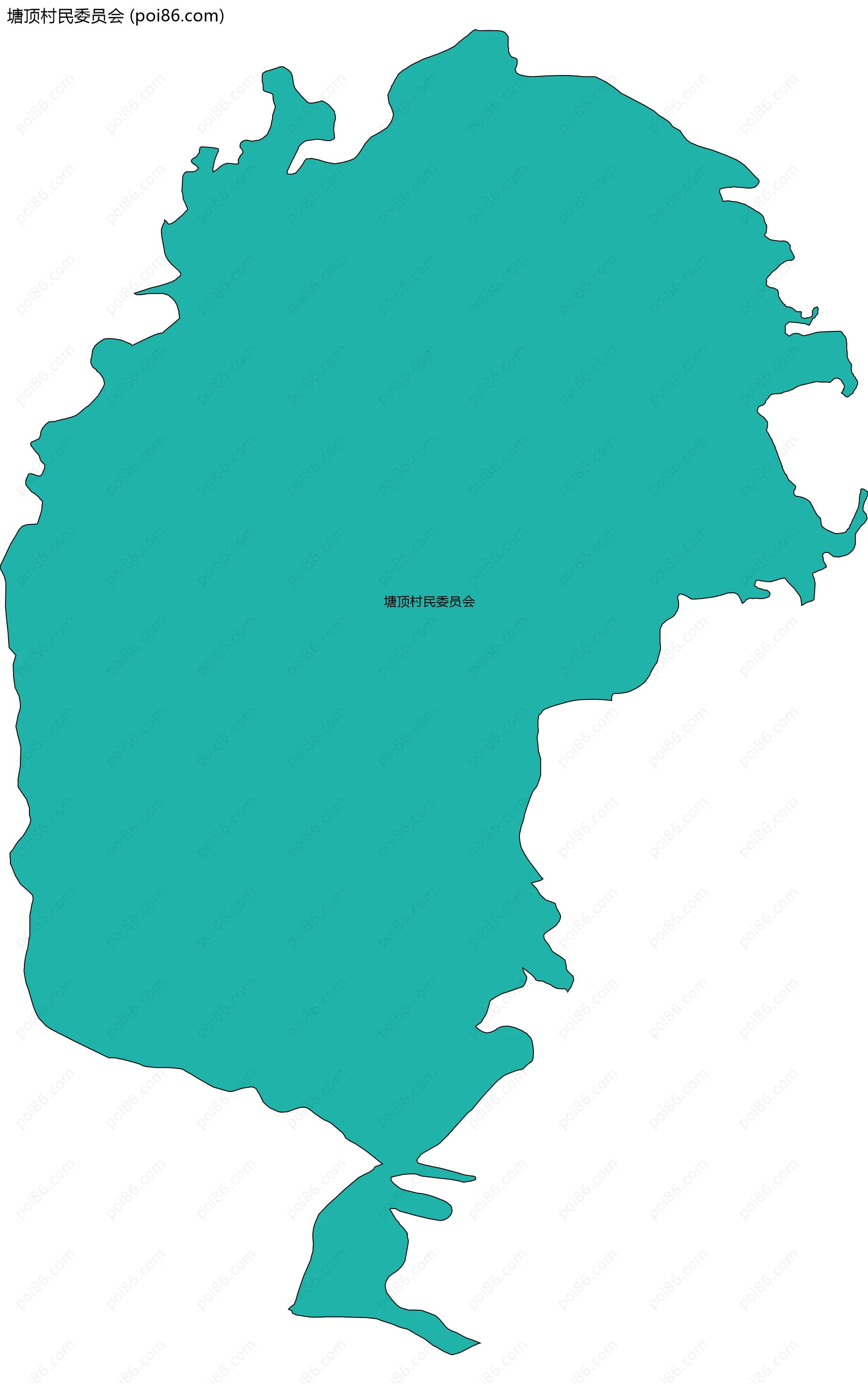 塘顶村民委员会边界地图