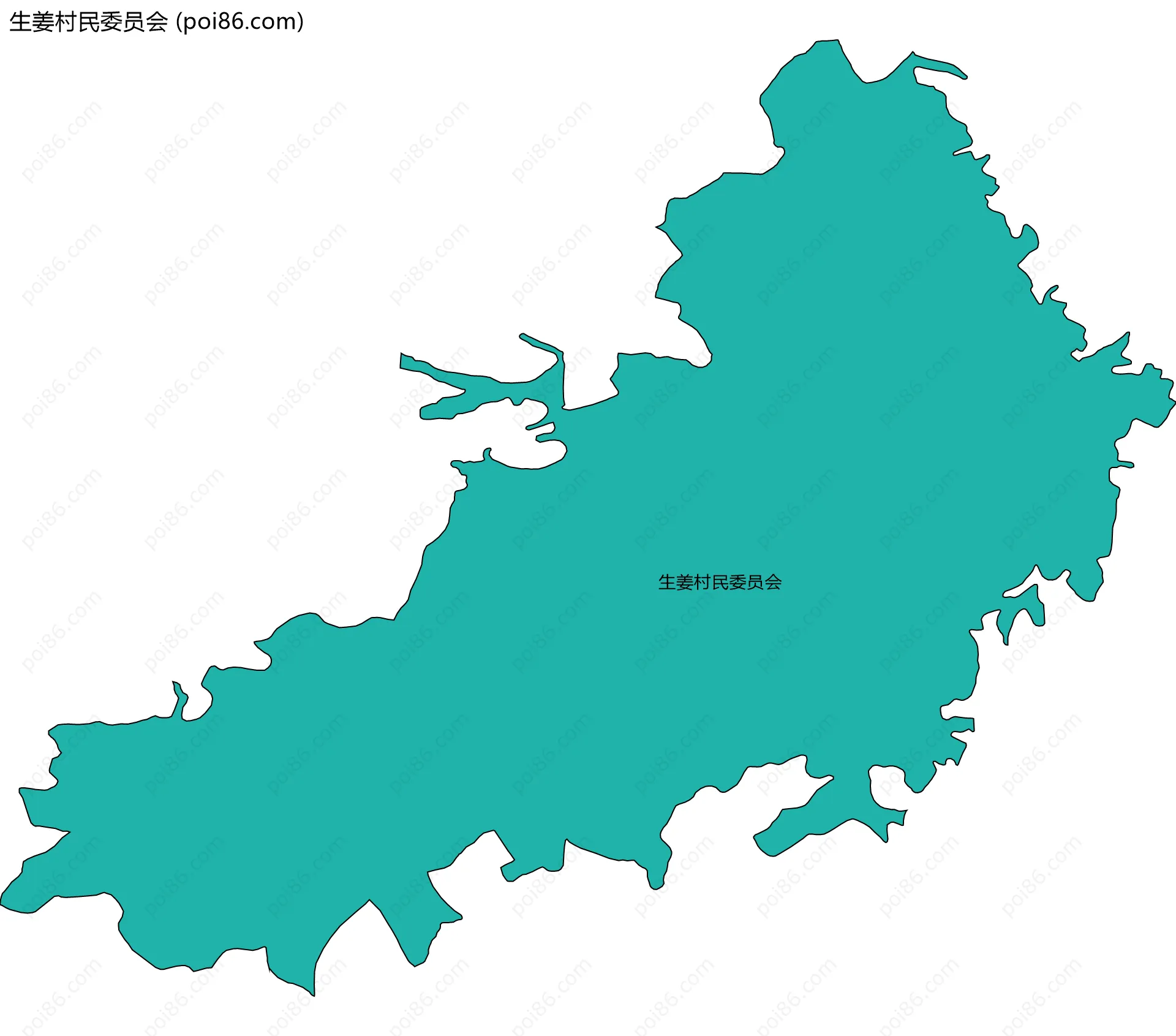 生姜村民委员会边界地图