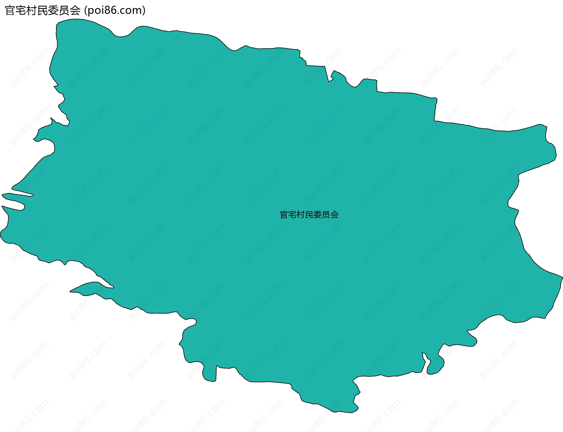 官宅村民委员会边界地图