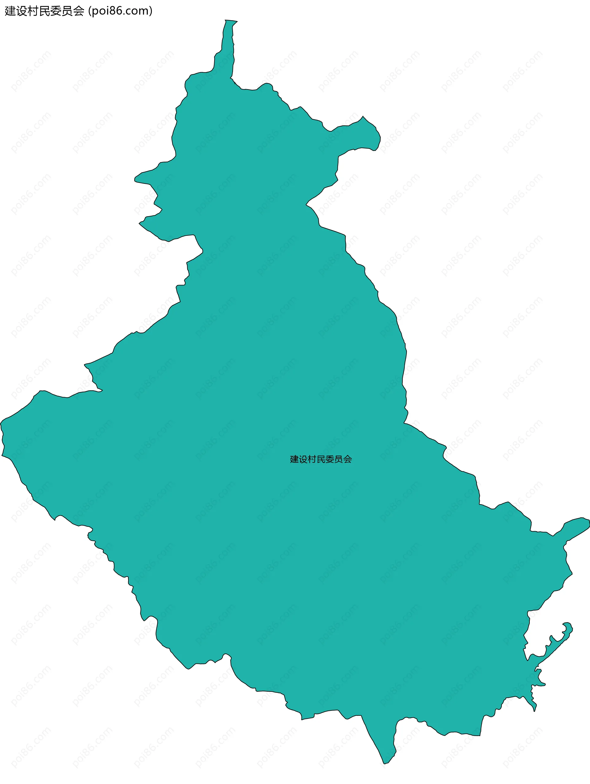 建设村民委员会边界地图