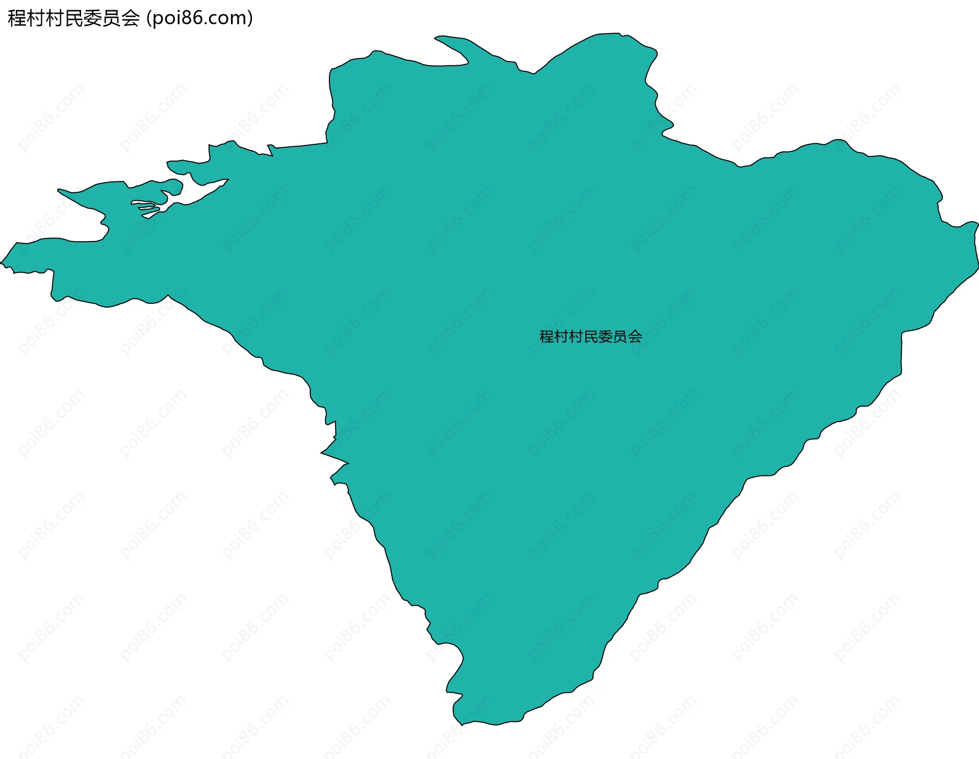 程村村民委员会边界地图