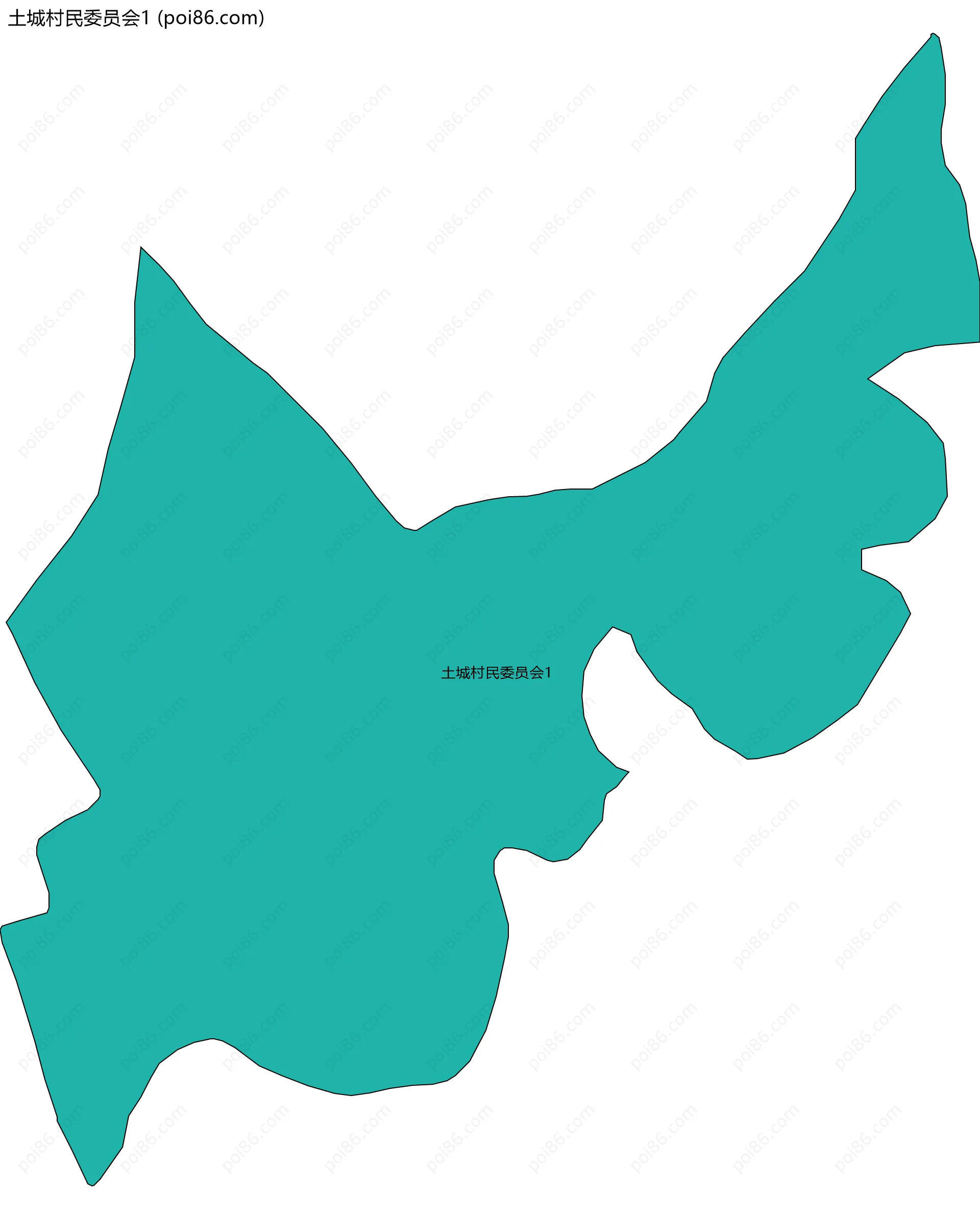 土城村民委员会1边界地图