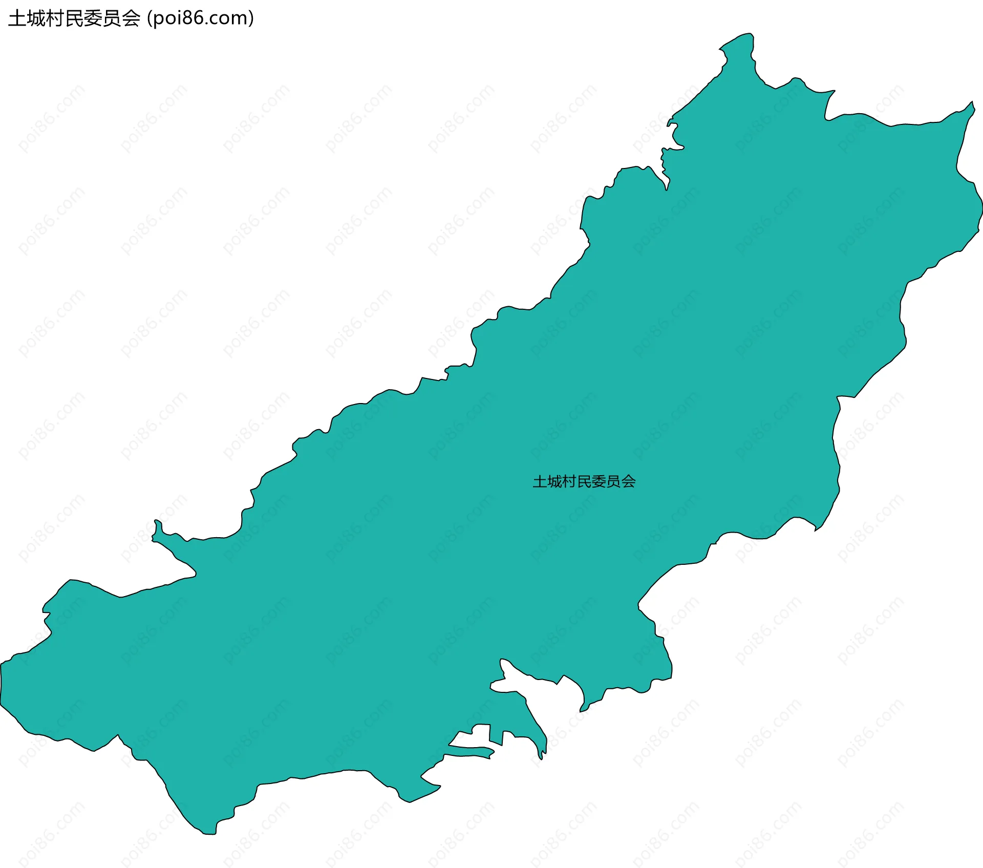 土城村民委员会边界地图