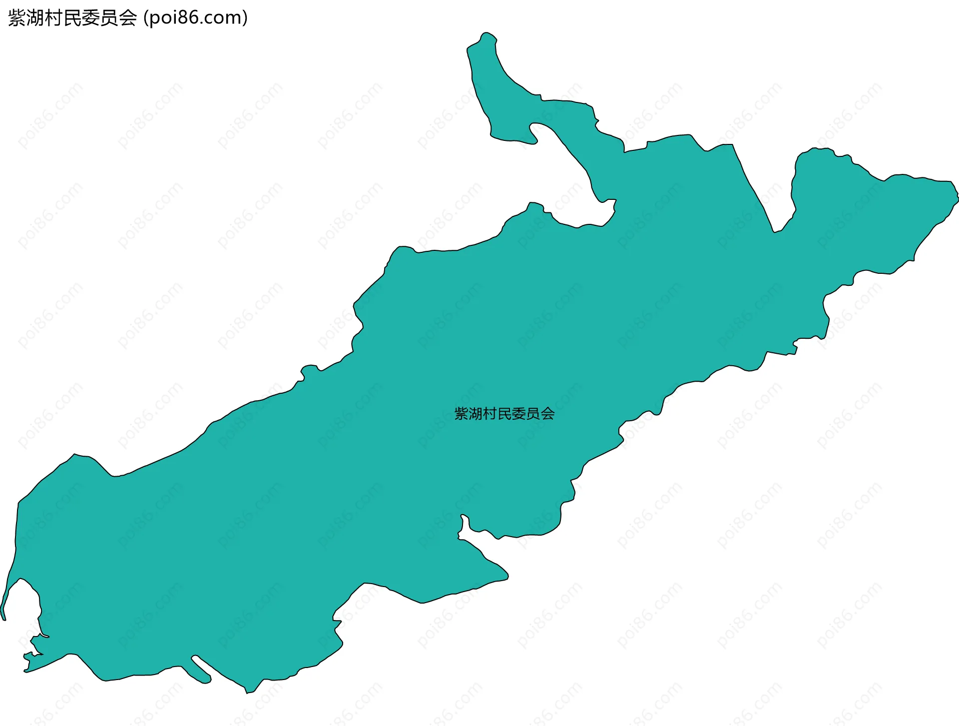 紫湖村民委员会边界地图