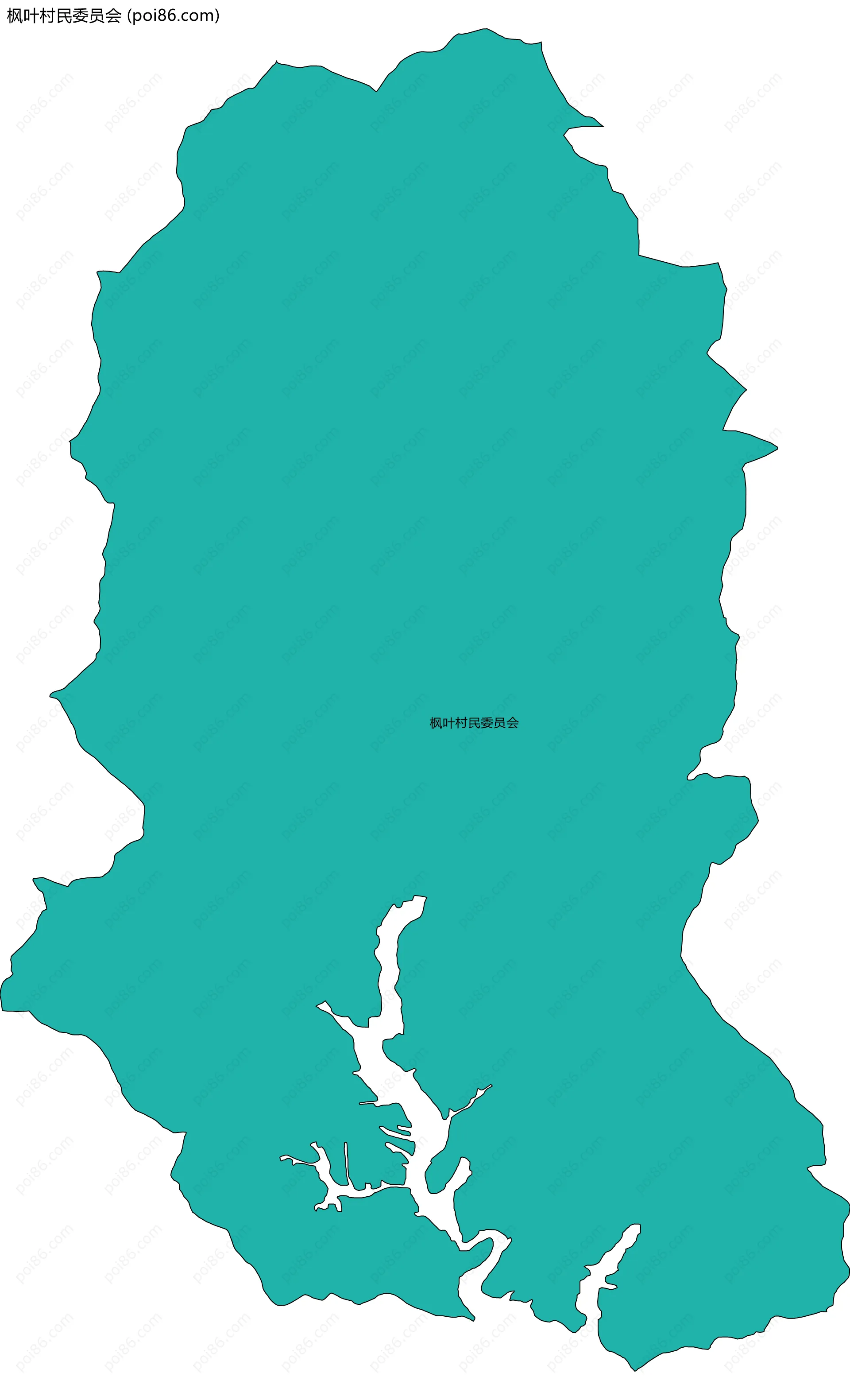 枫叶村民委员会边界地图