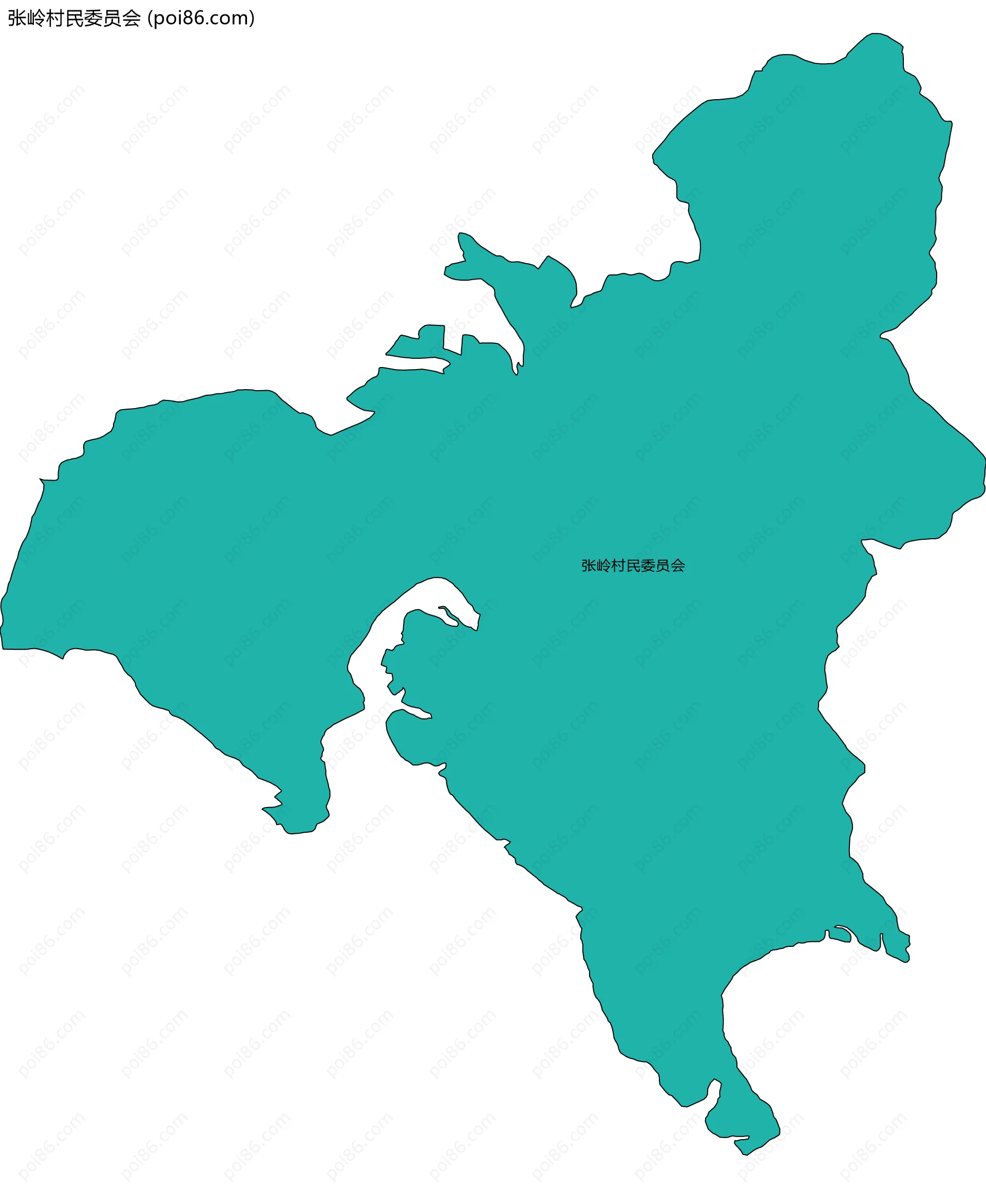 张岭村民委员会边界地图