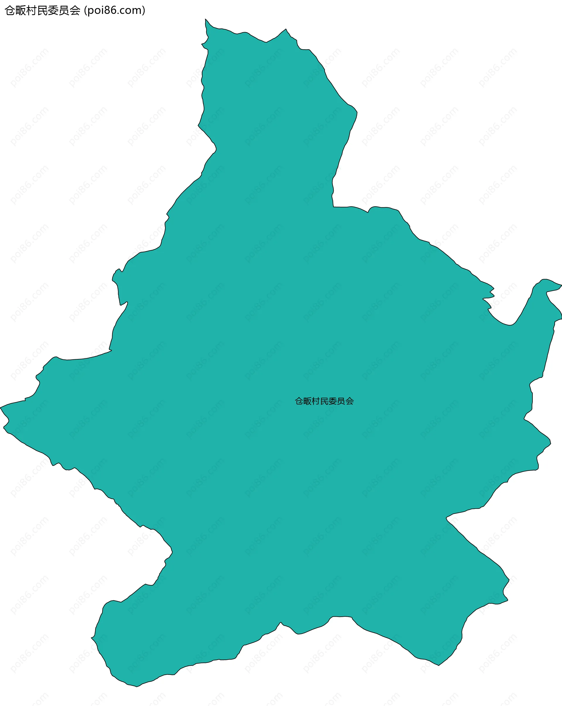 仓畈村民委员会边界地图