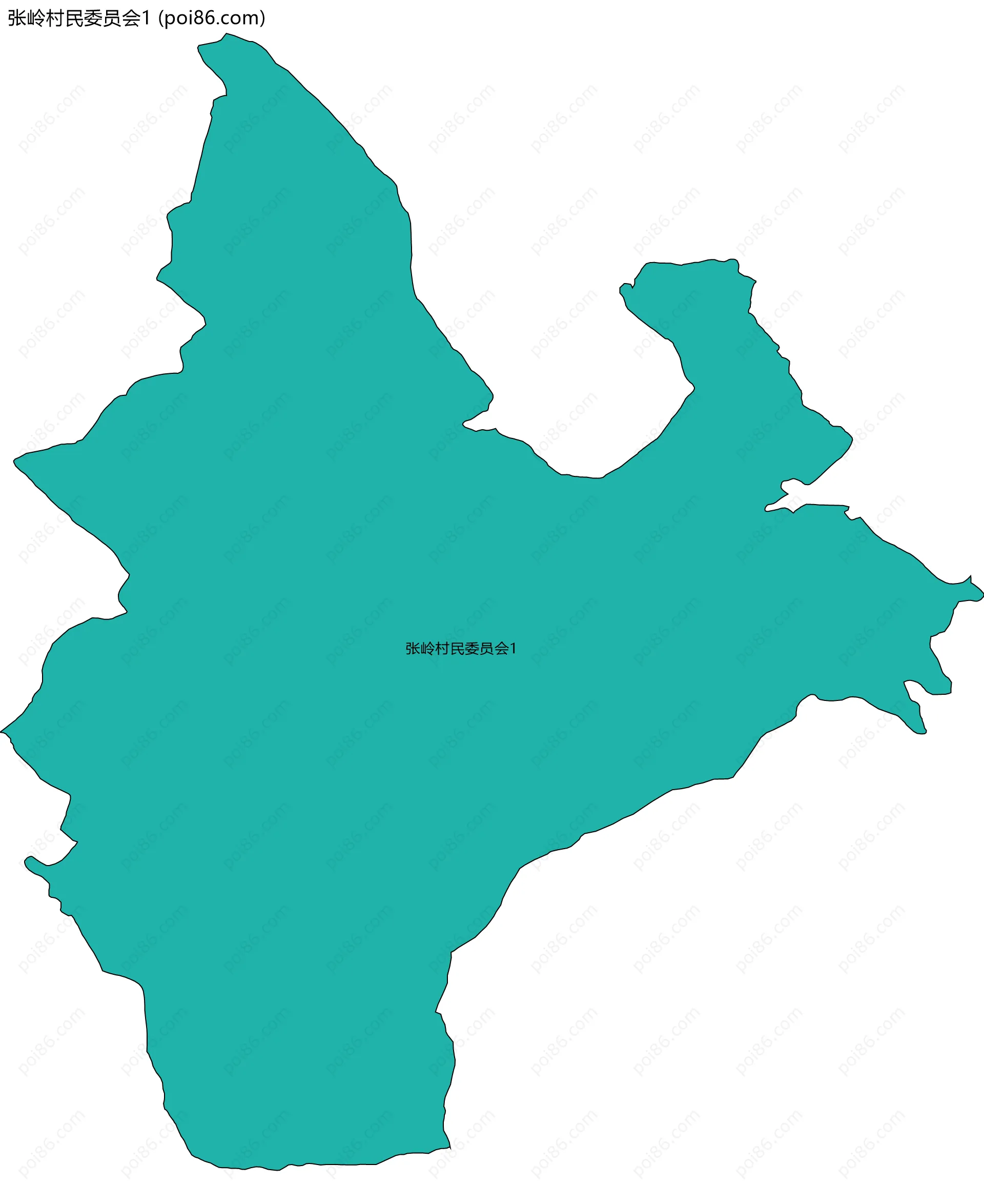 张岭村民委员会1边界地图