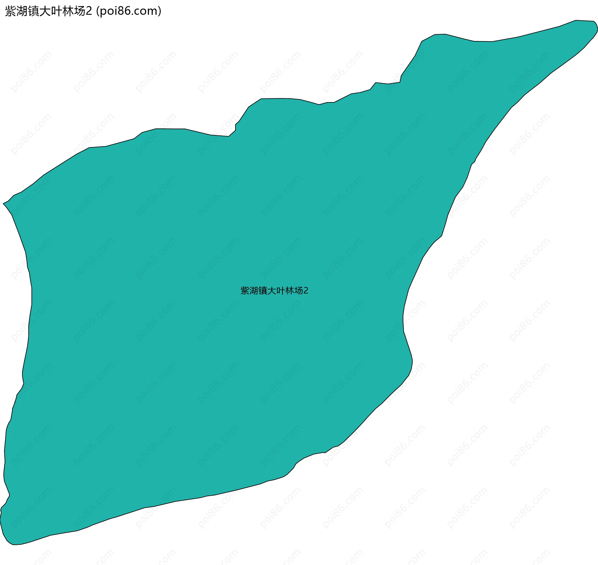 紫湖镇大叶林场2边界地图