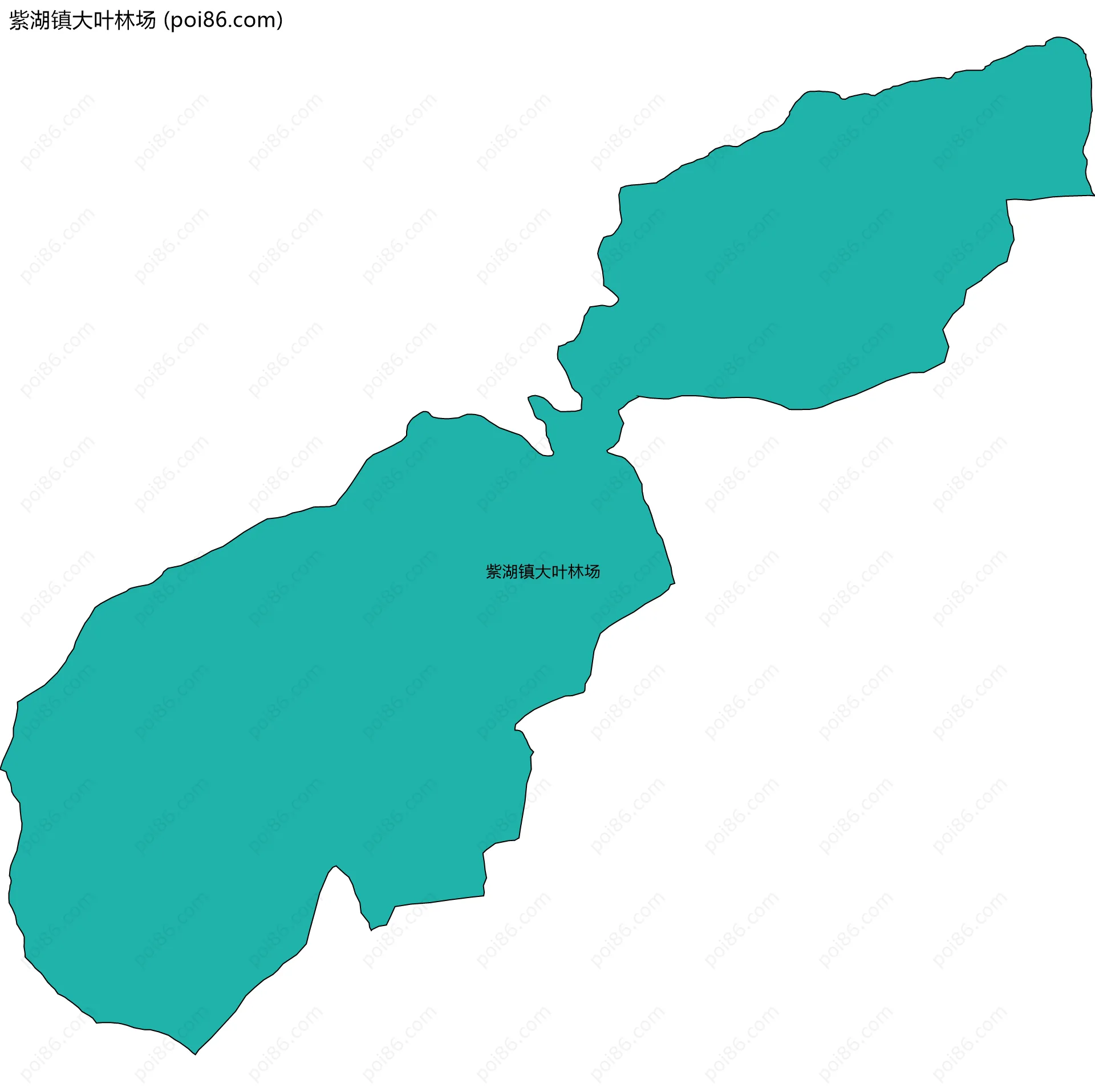 紫湖镇大叶林场边界地图