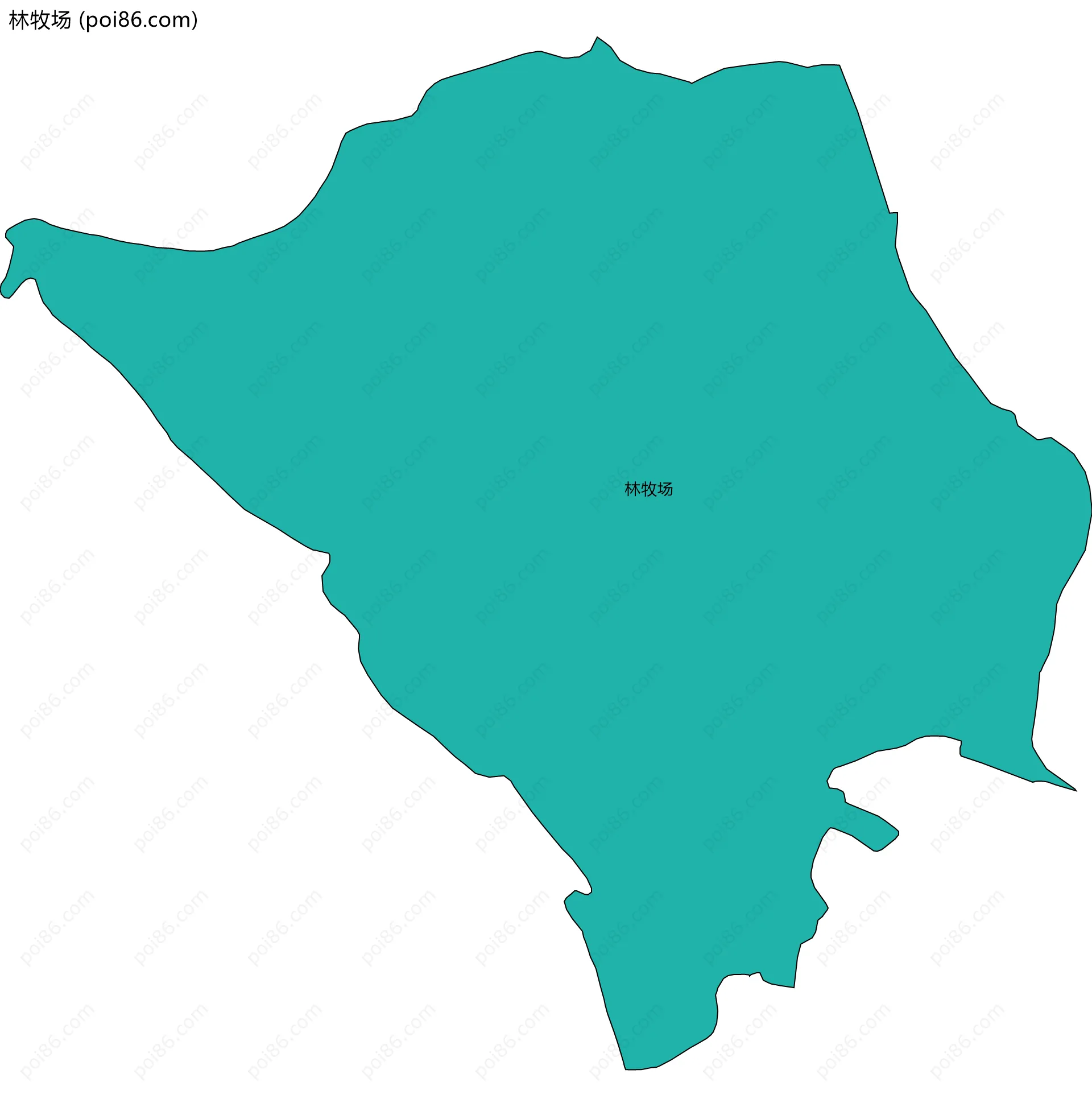 林牧场边界地图