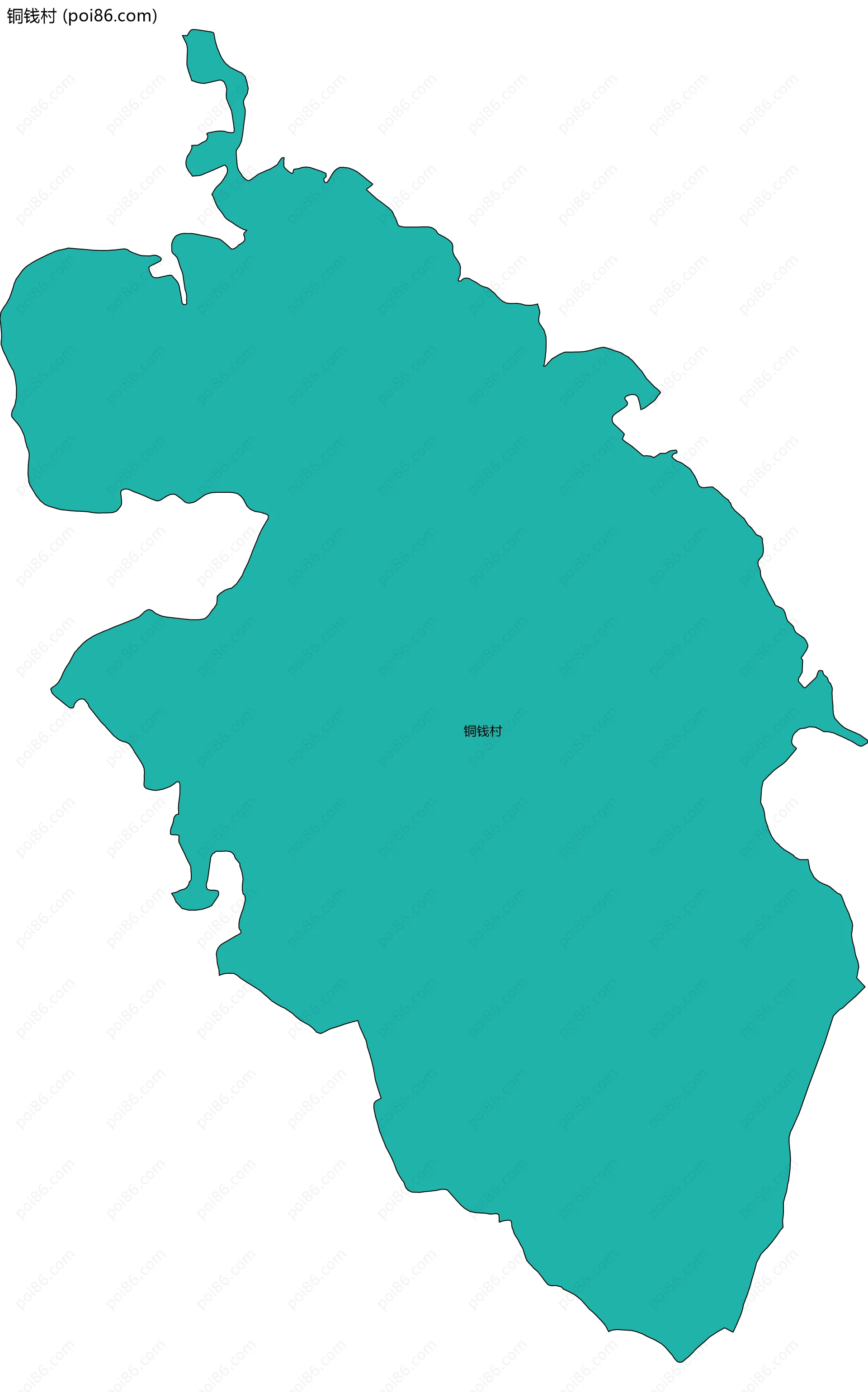 铜钱村边界地图