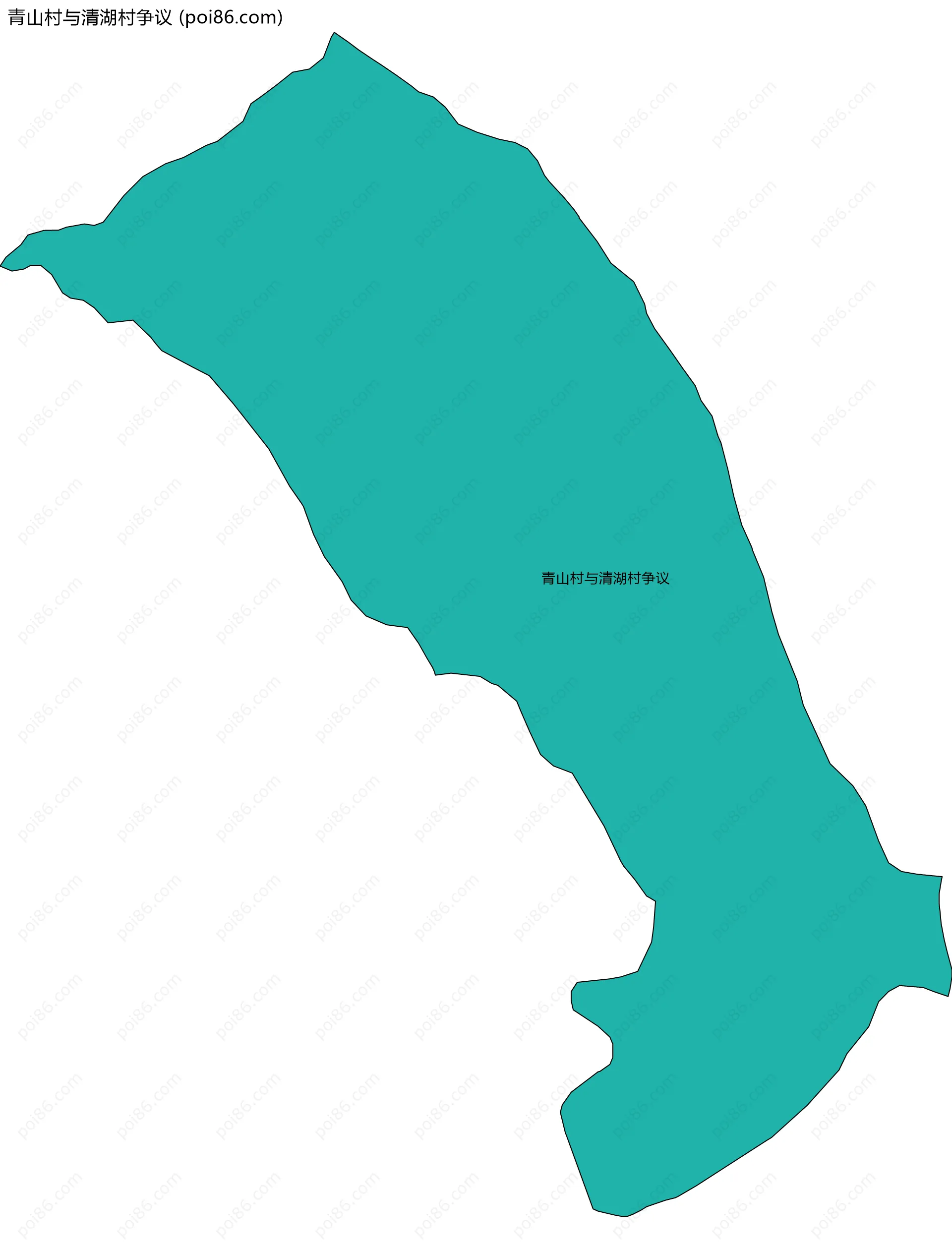 青山村与清湖村争议边界地图