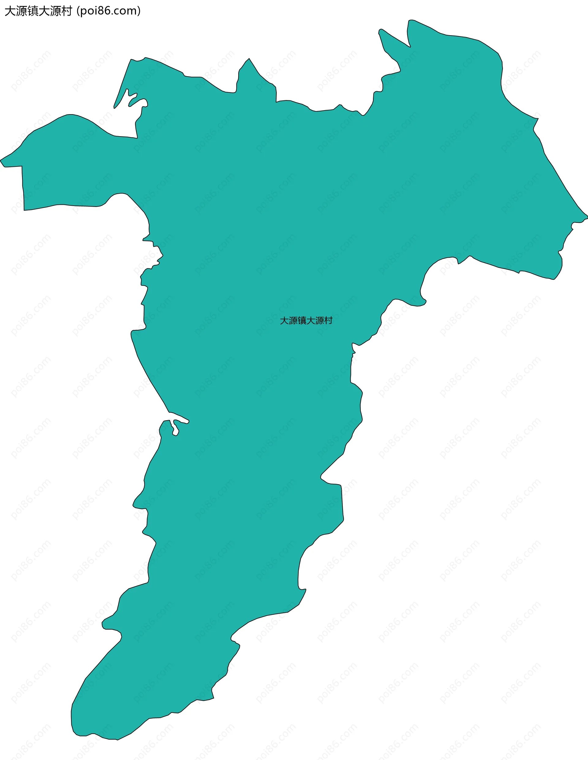 大源镇大源村边界地图