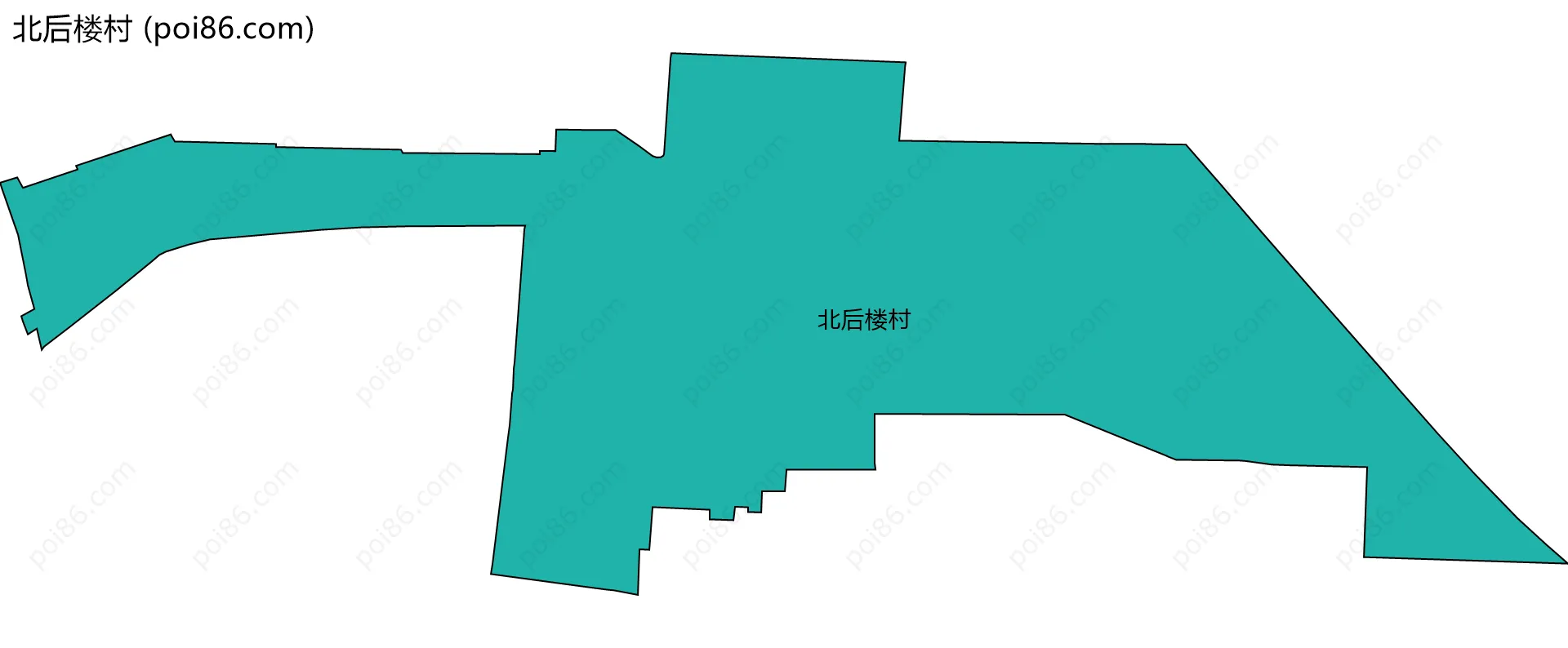 北后楼村边界地图