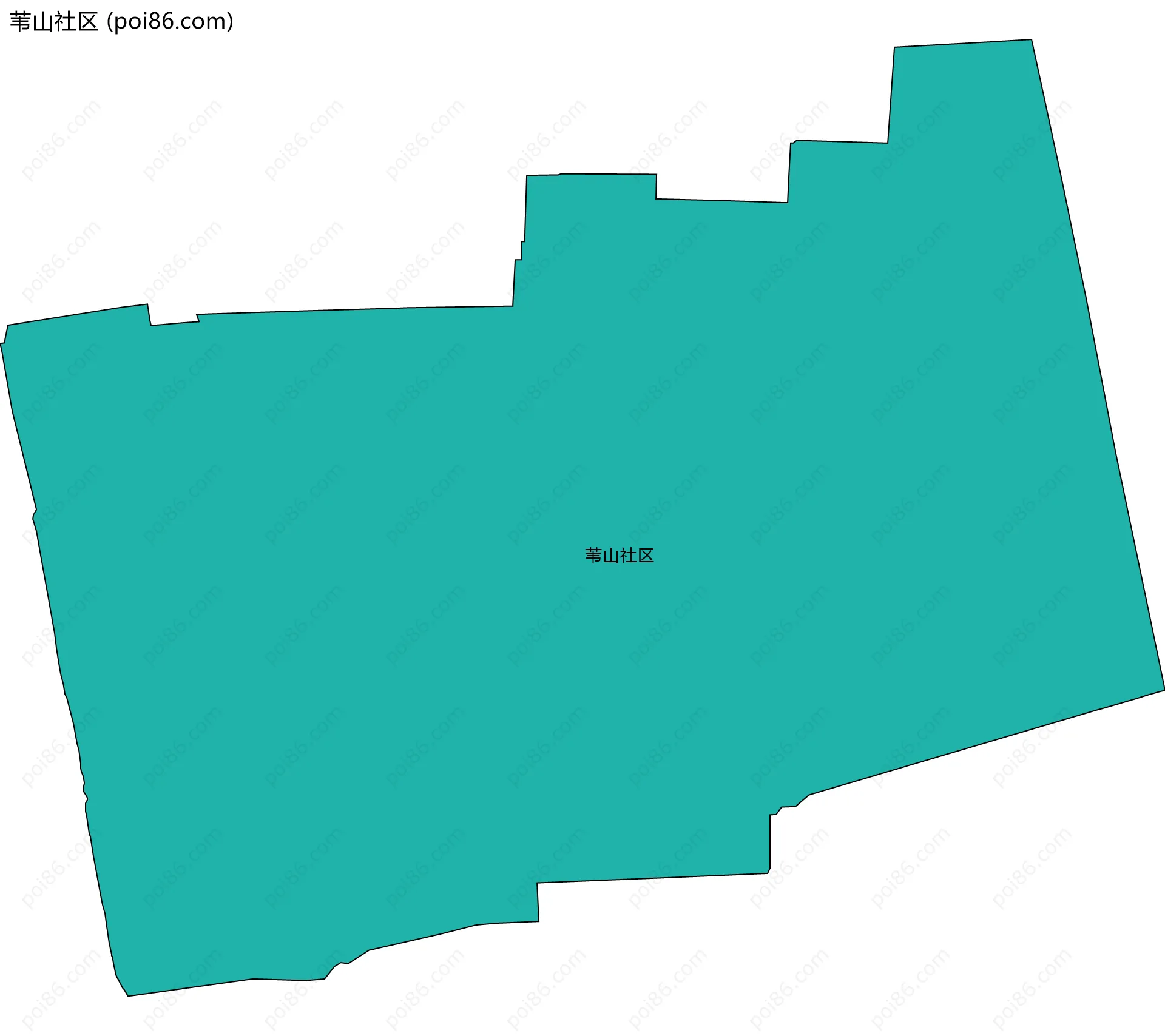 苇山社区边界地图