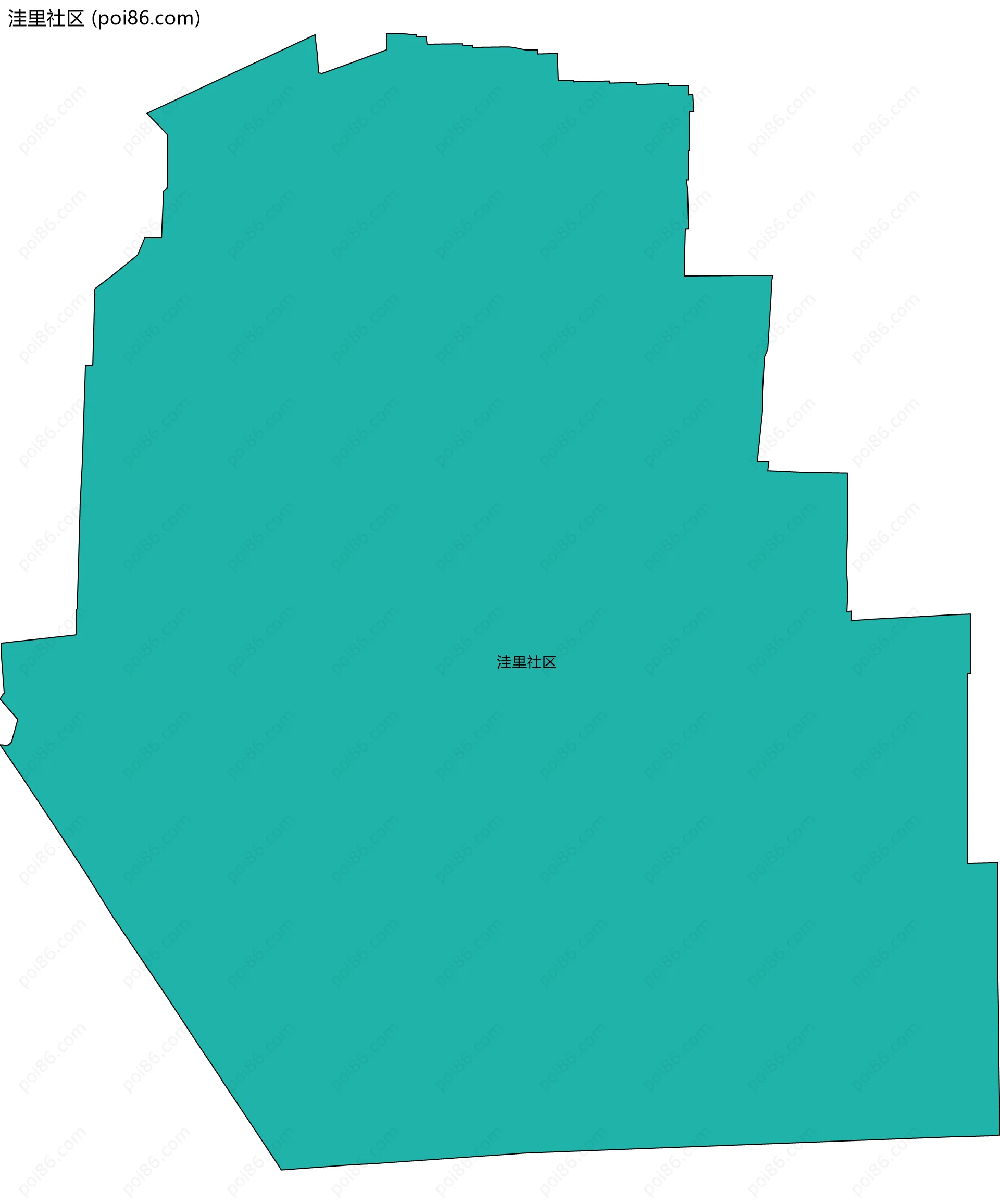 洼里社区边界地图