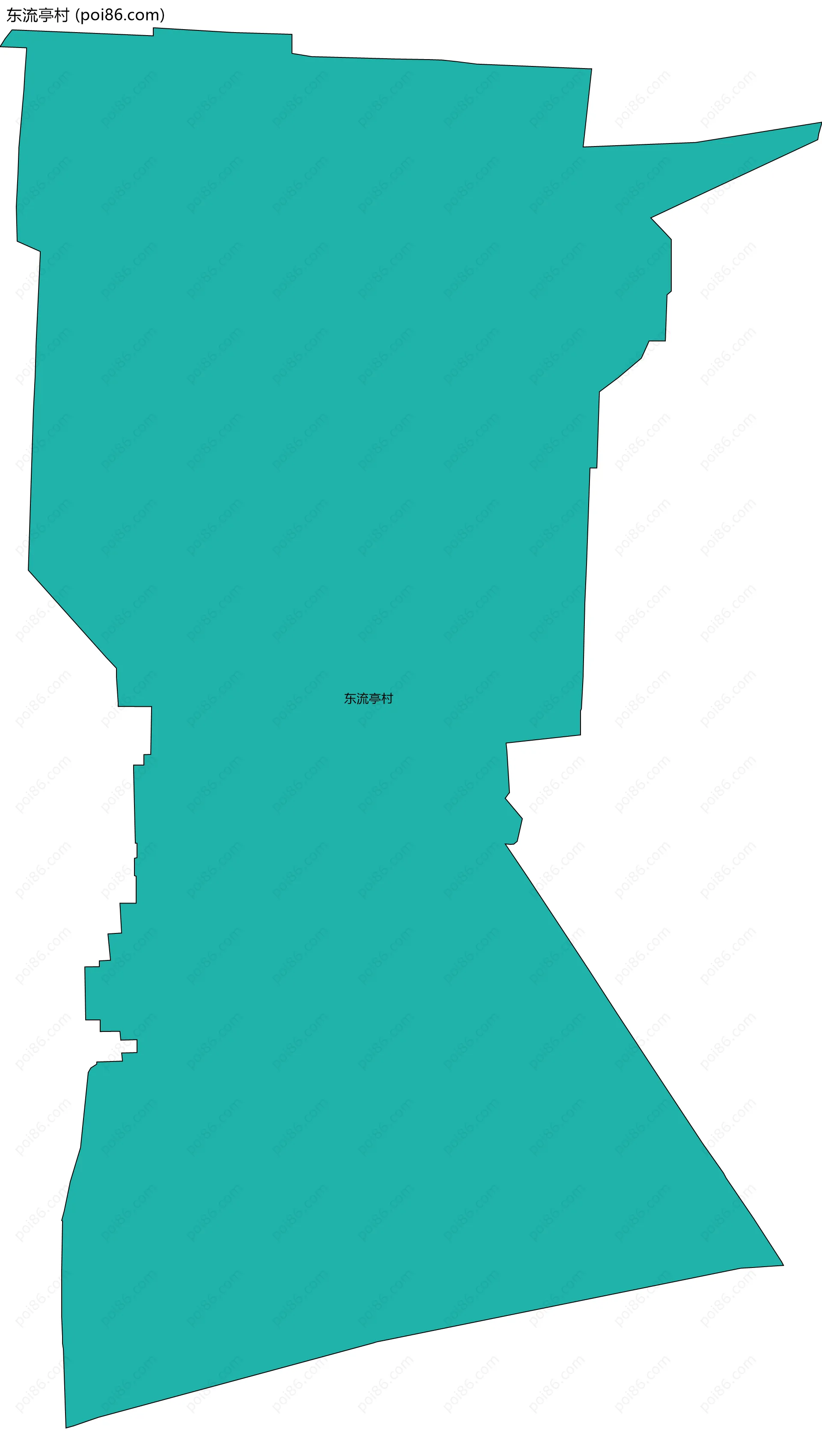 东流亭村边界地图