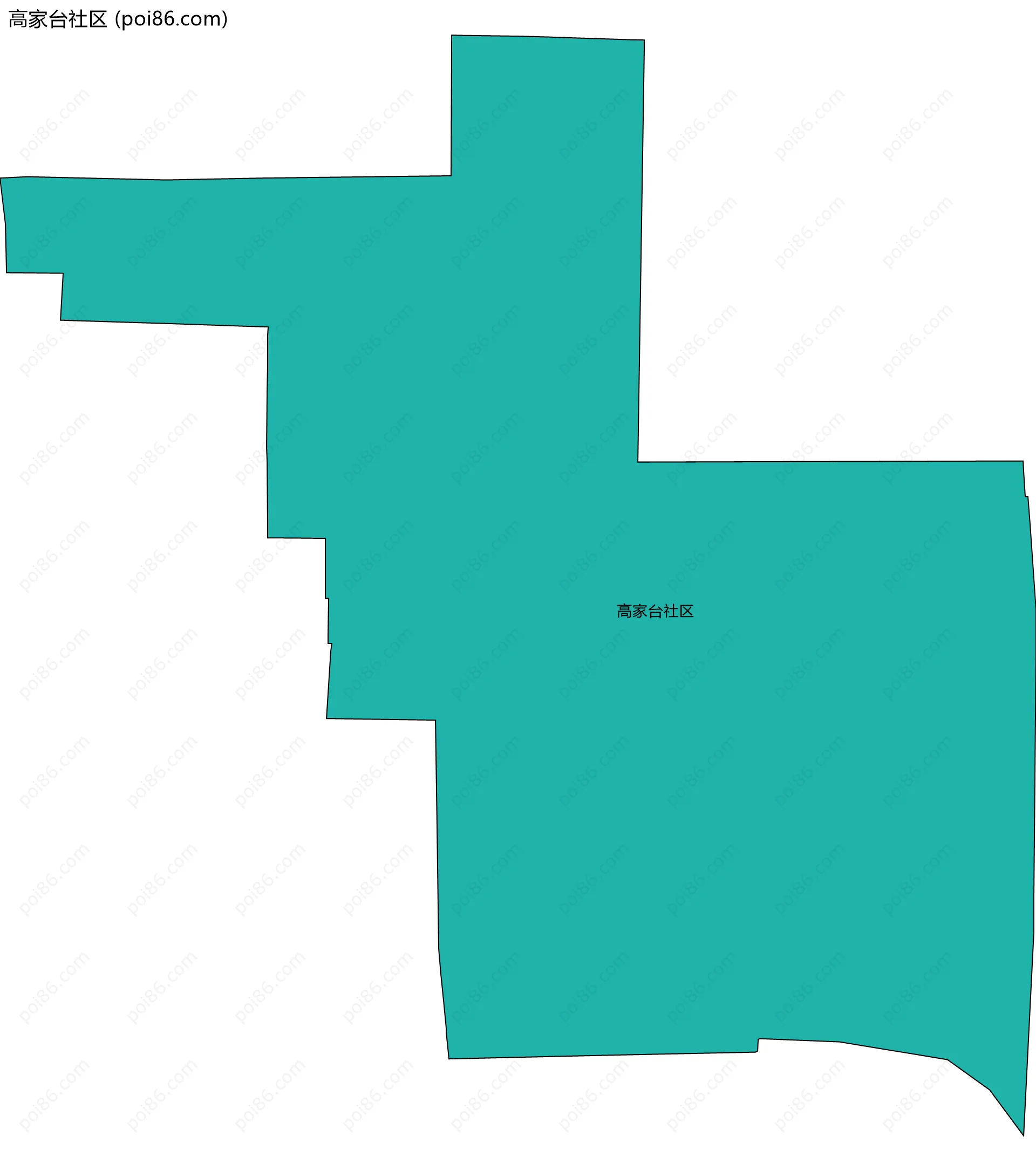 高家台社区边界地图