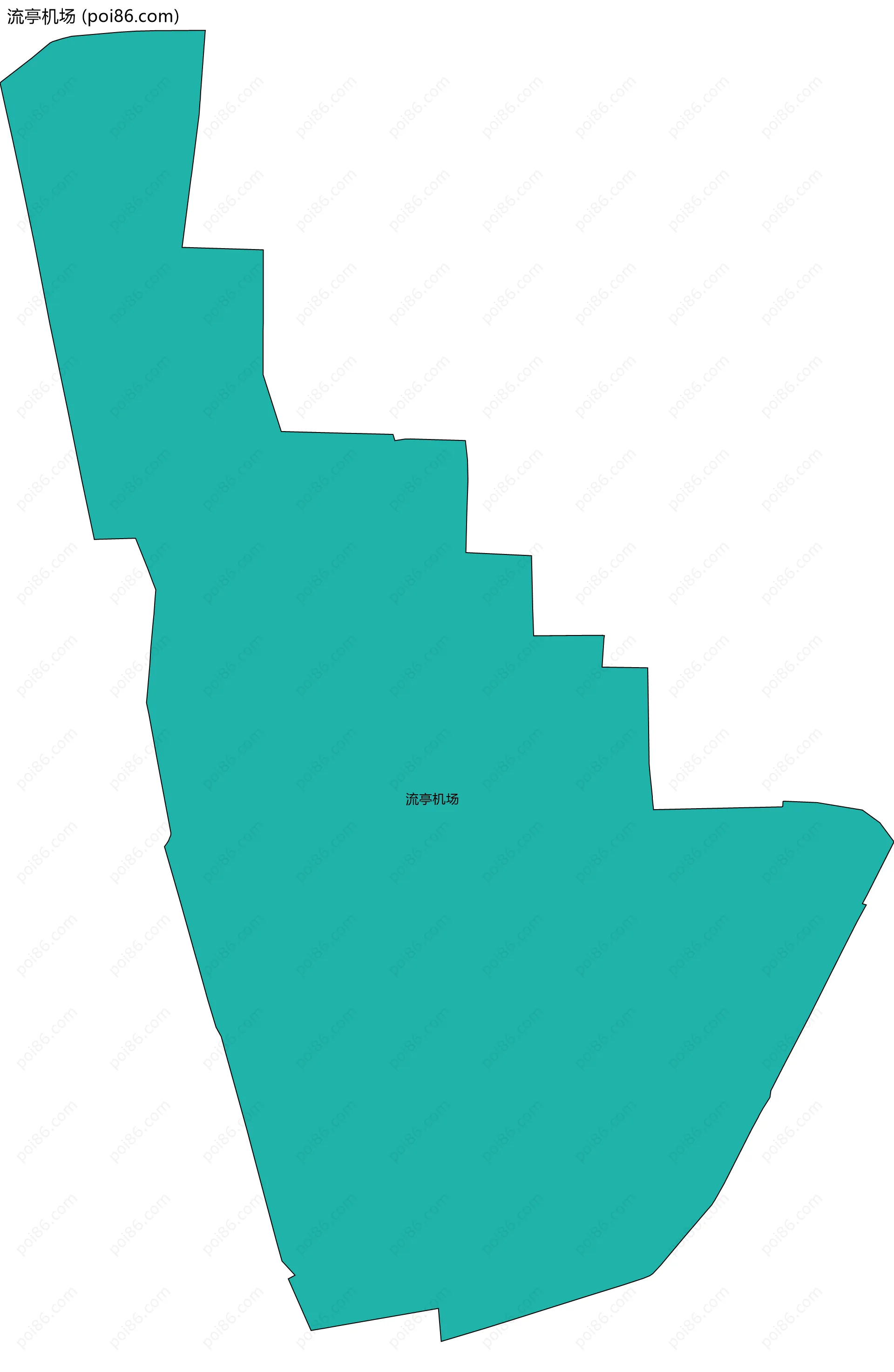 流亭机场边界地图