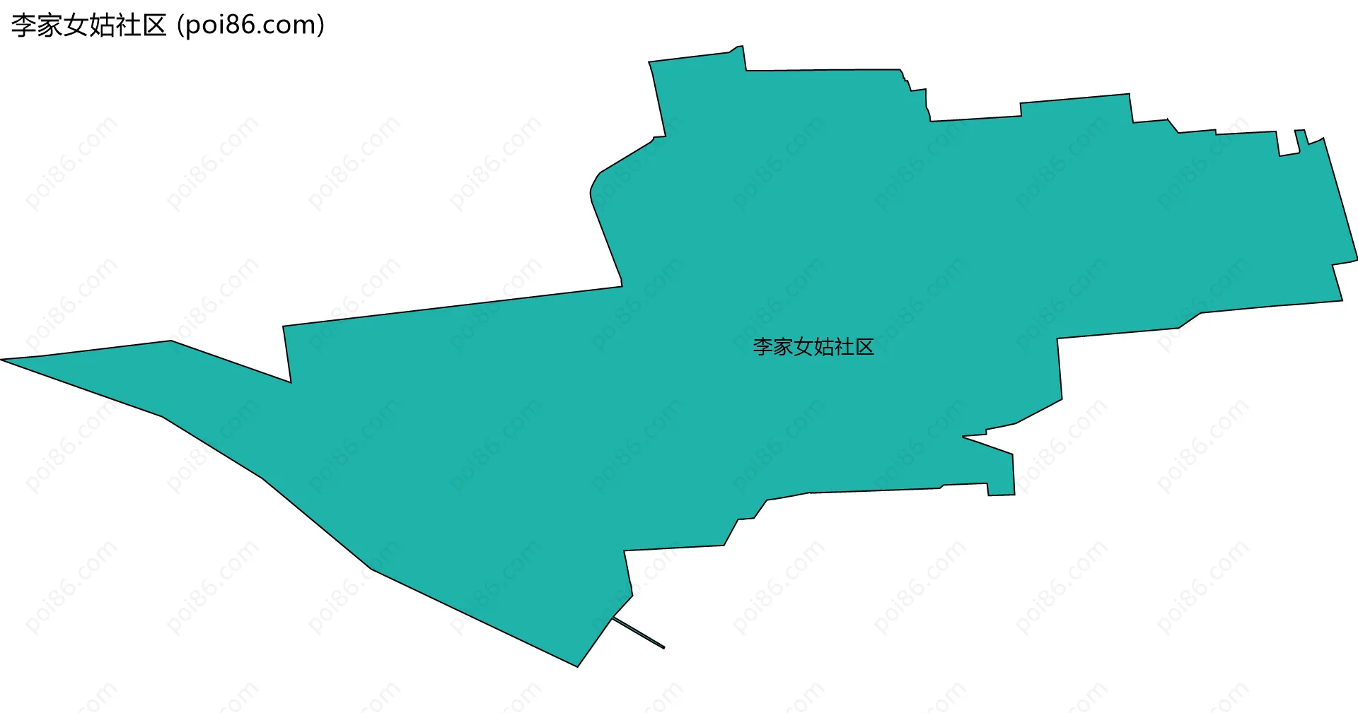 李家女姑社区边界地图