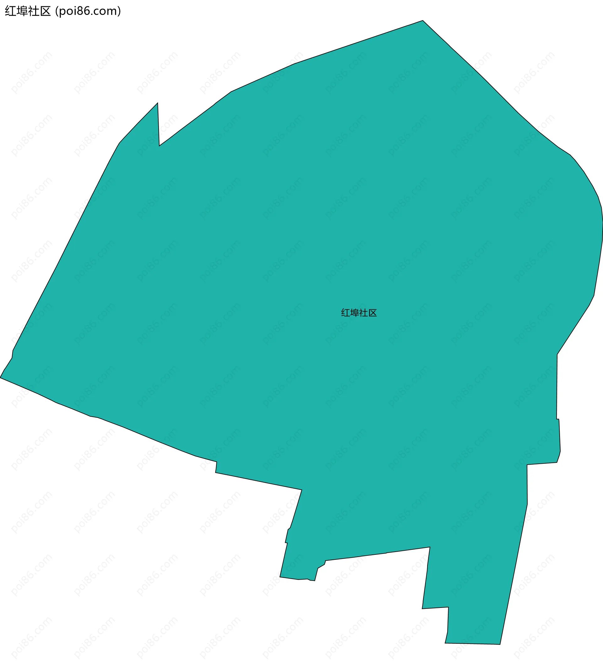 红埠社区边界地图