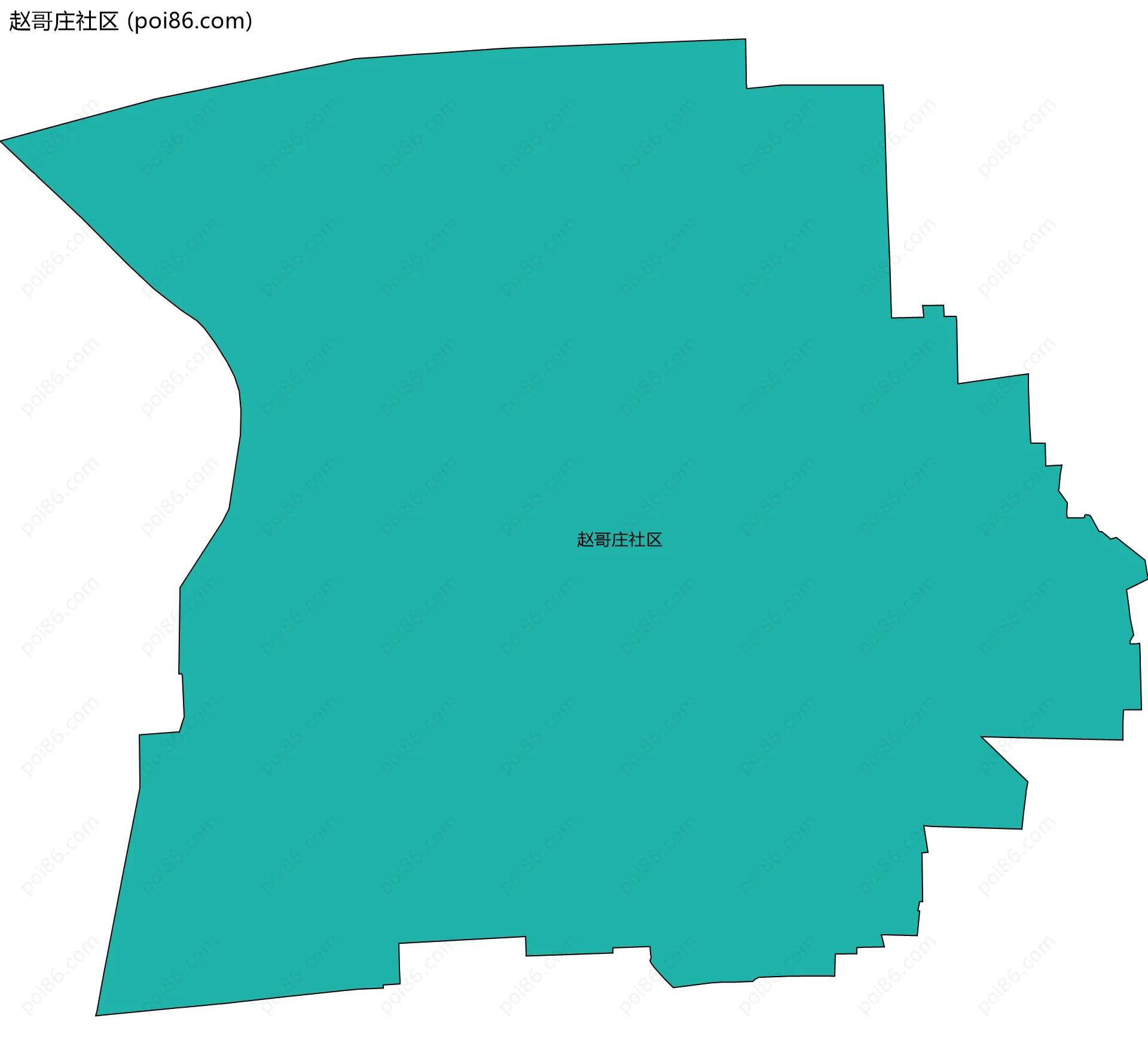 赵哥庄社区边界地图