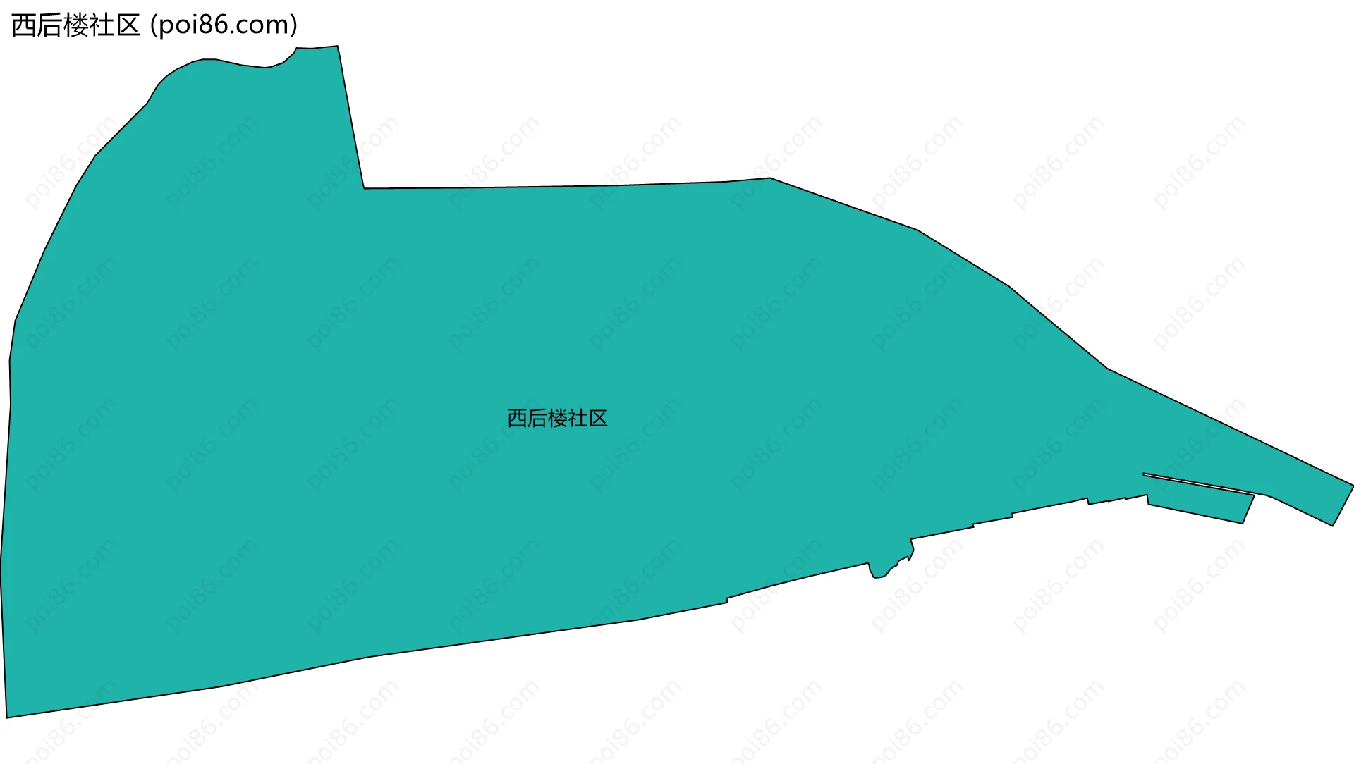 西后楼社区边界地图