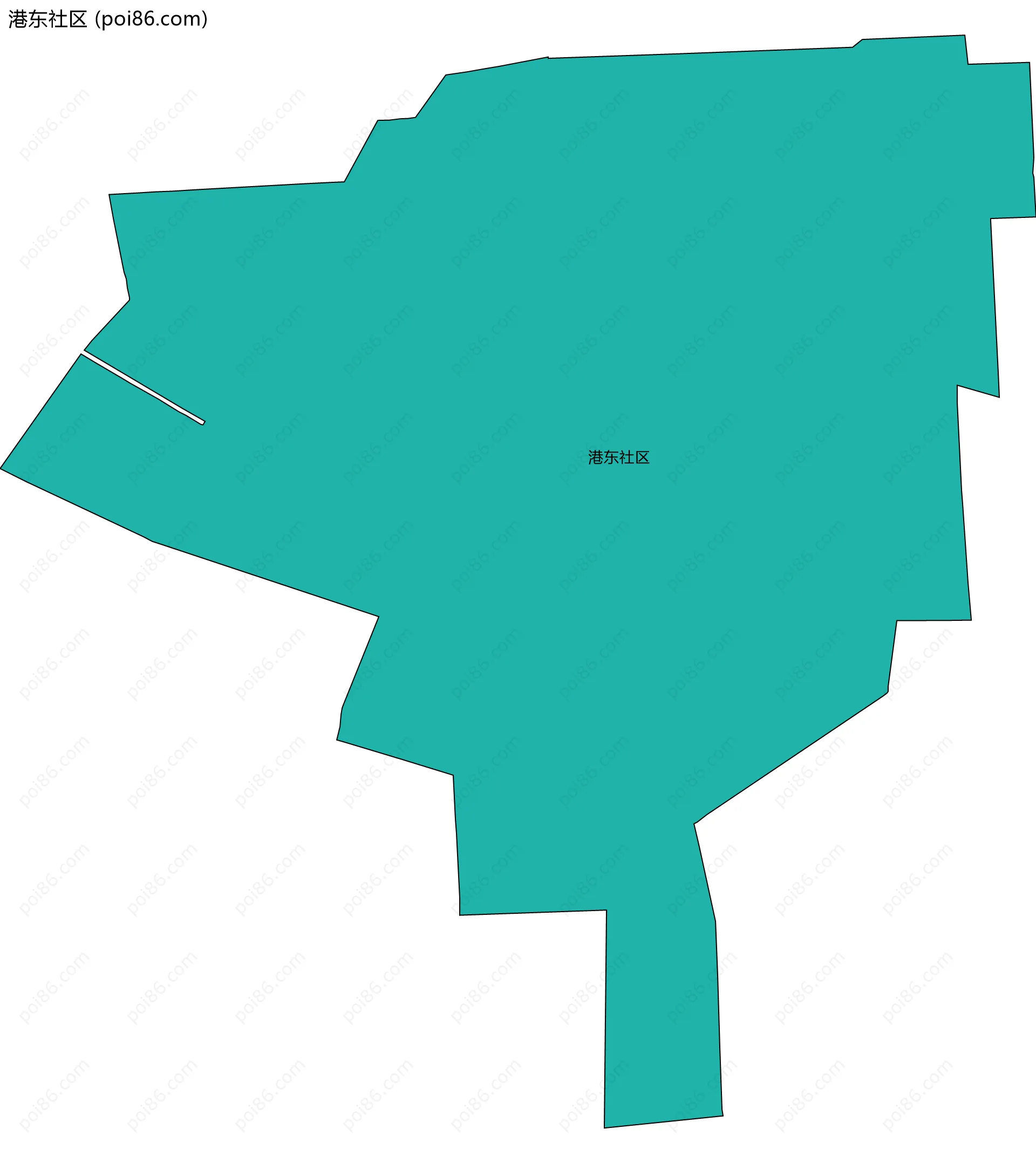 港东社区边界地图