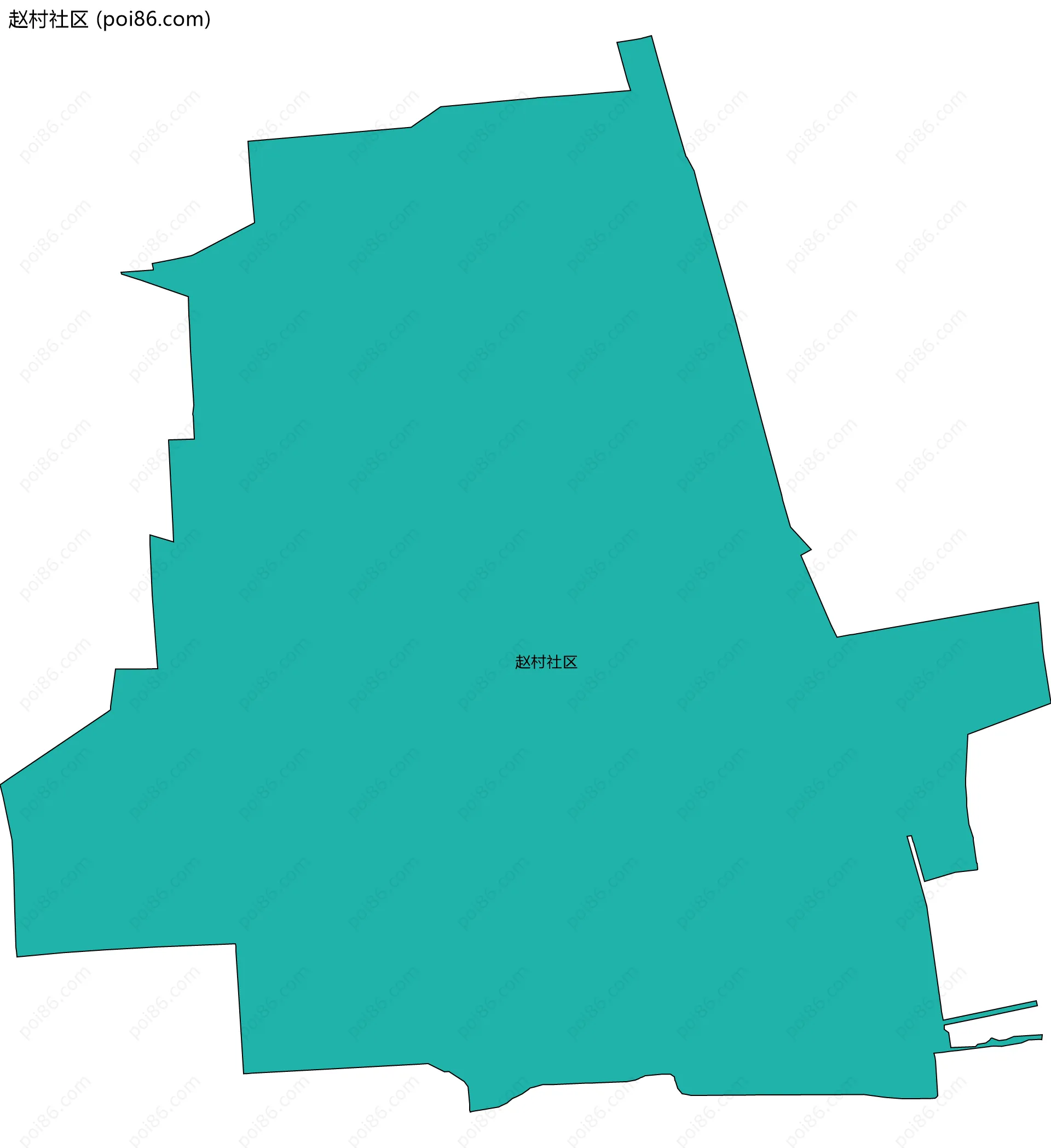赵村社区边界地图