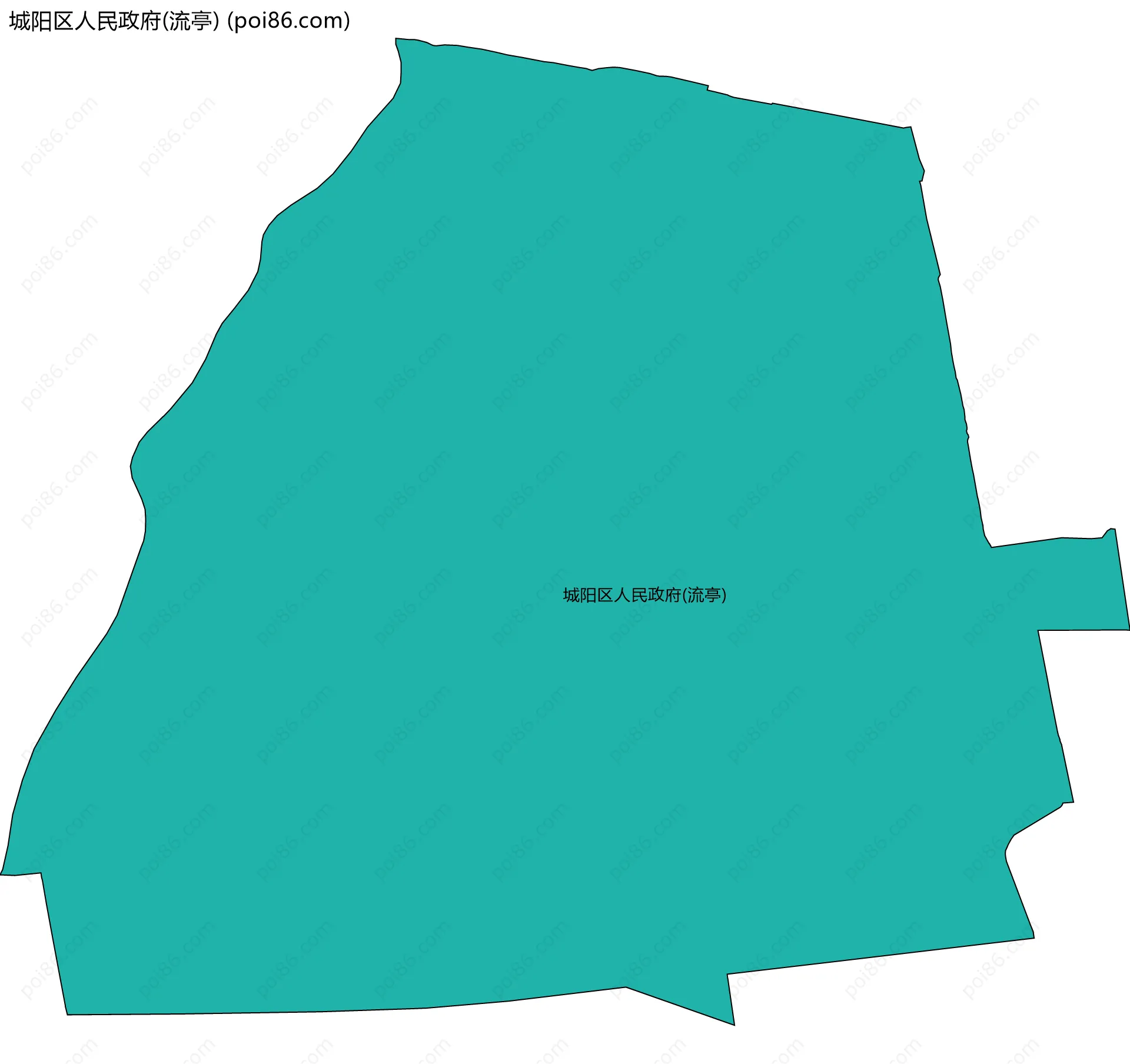 城阳区人民政府(流亭)边界地图