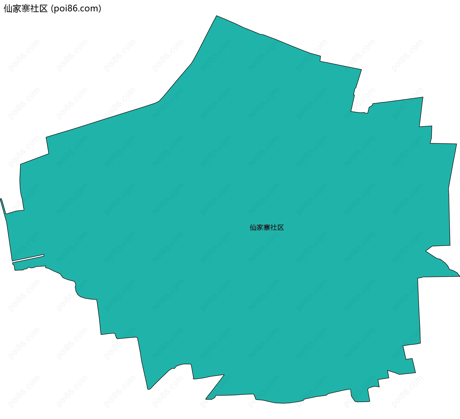 仙家寨社区边界地图