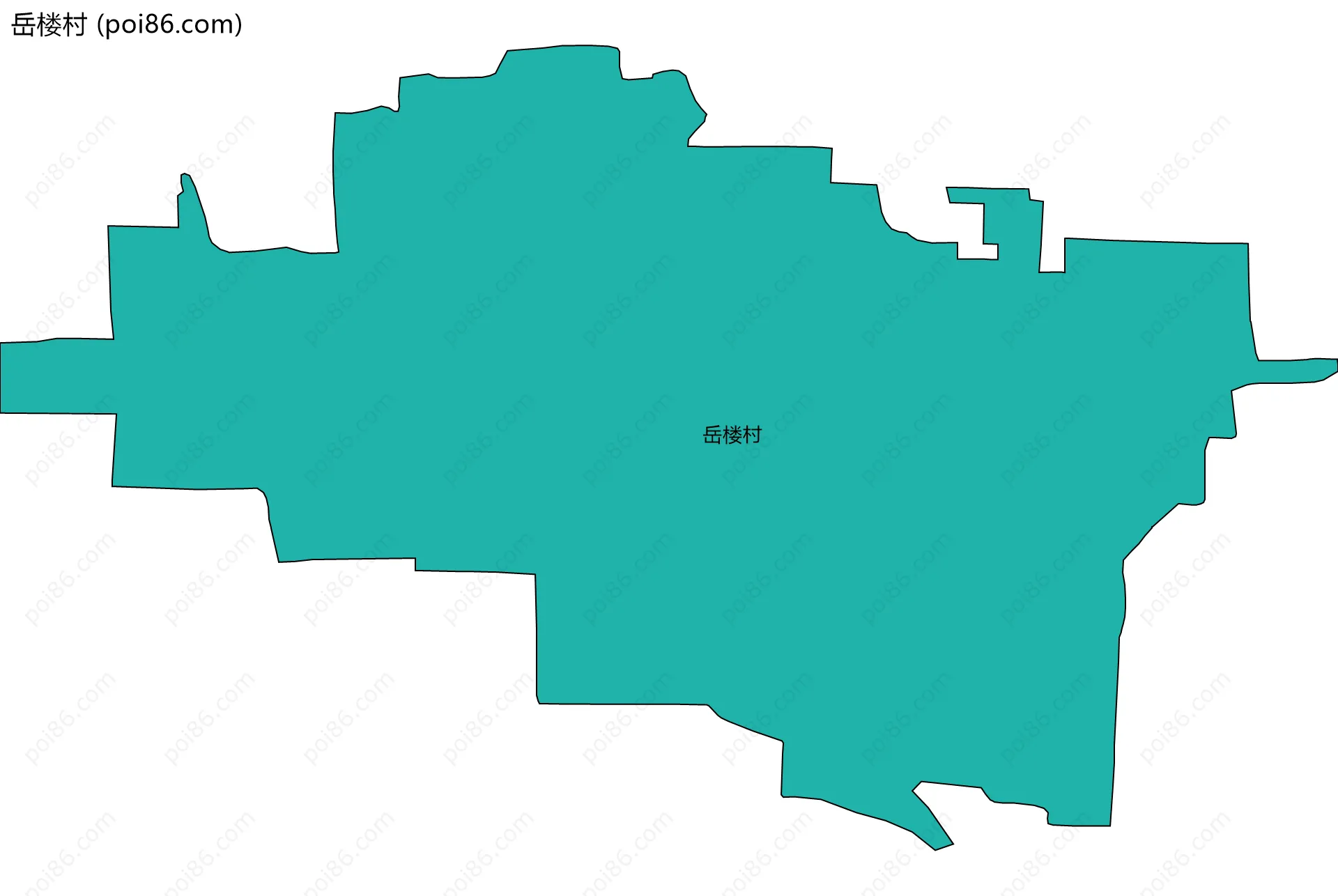 岳楼村边界地图