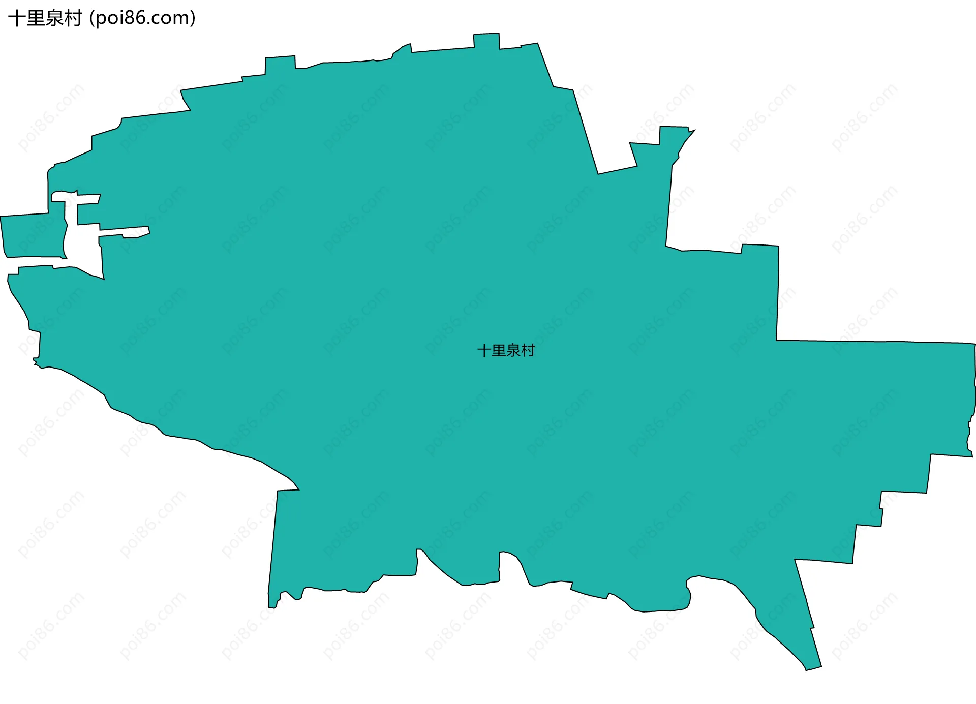 十里泉村边界地图