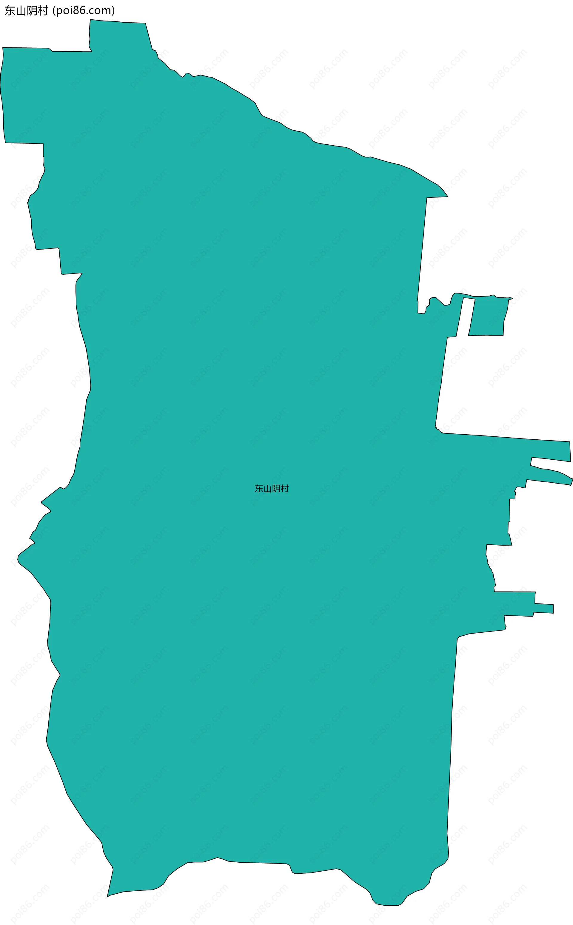 东山阴村边界地图