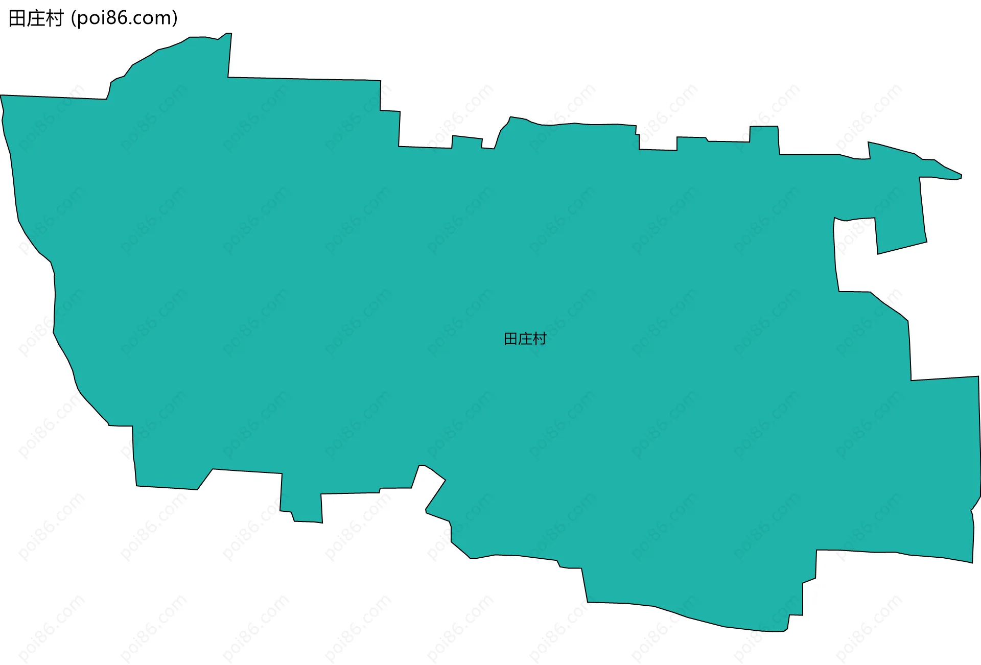 田庄村边界地图