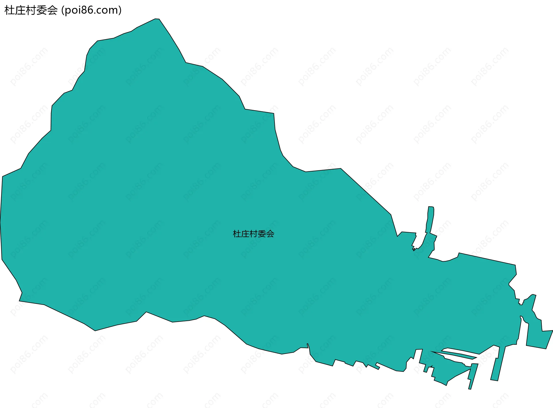 杜庄村委会边界地图