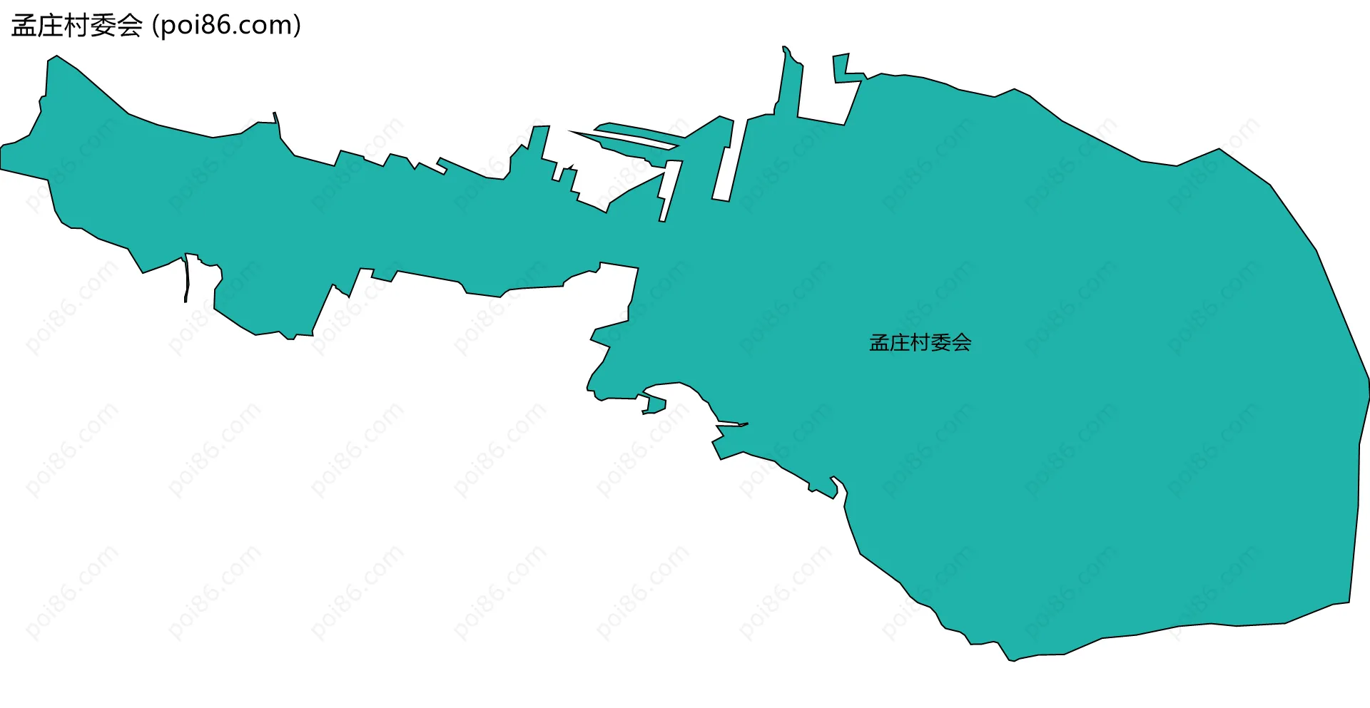 孟庄村委会边界地图