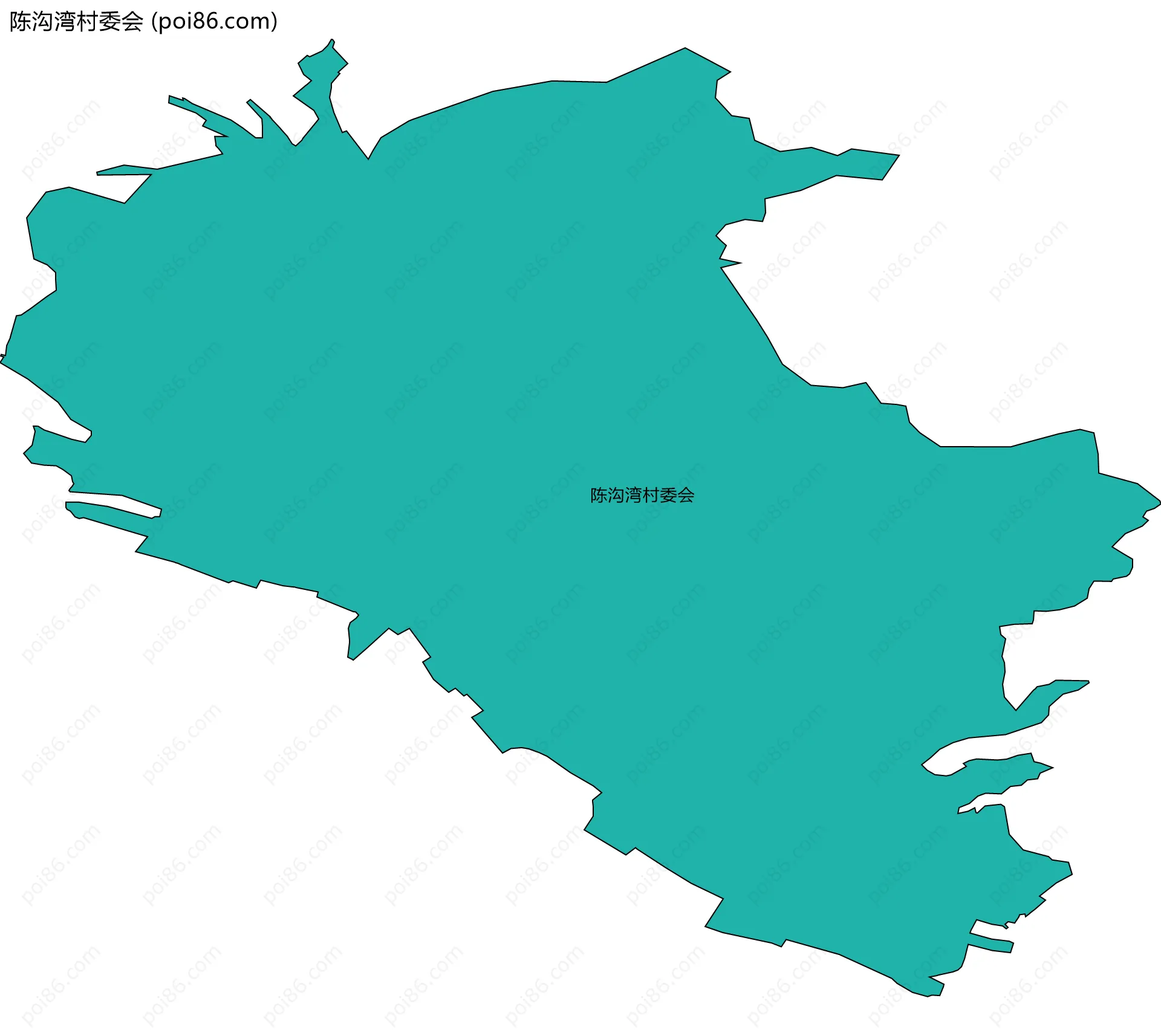 陈沟湾村委会边界地图