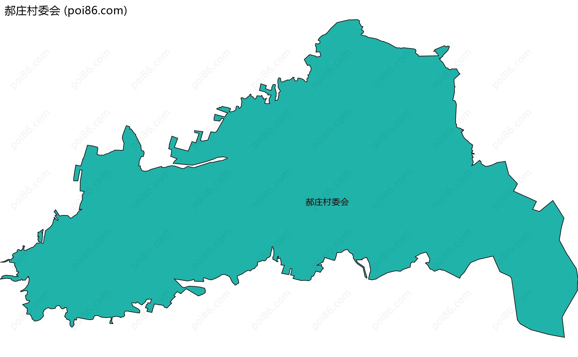 郝庄村委会边界地图