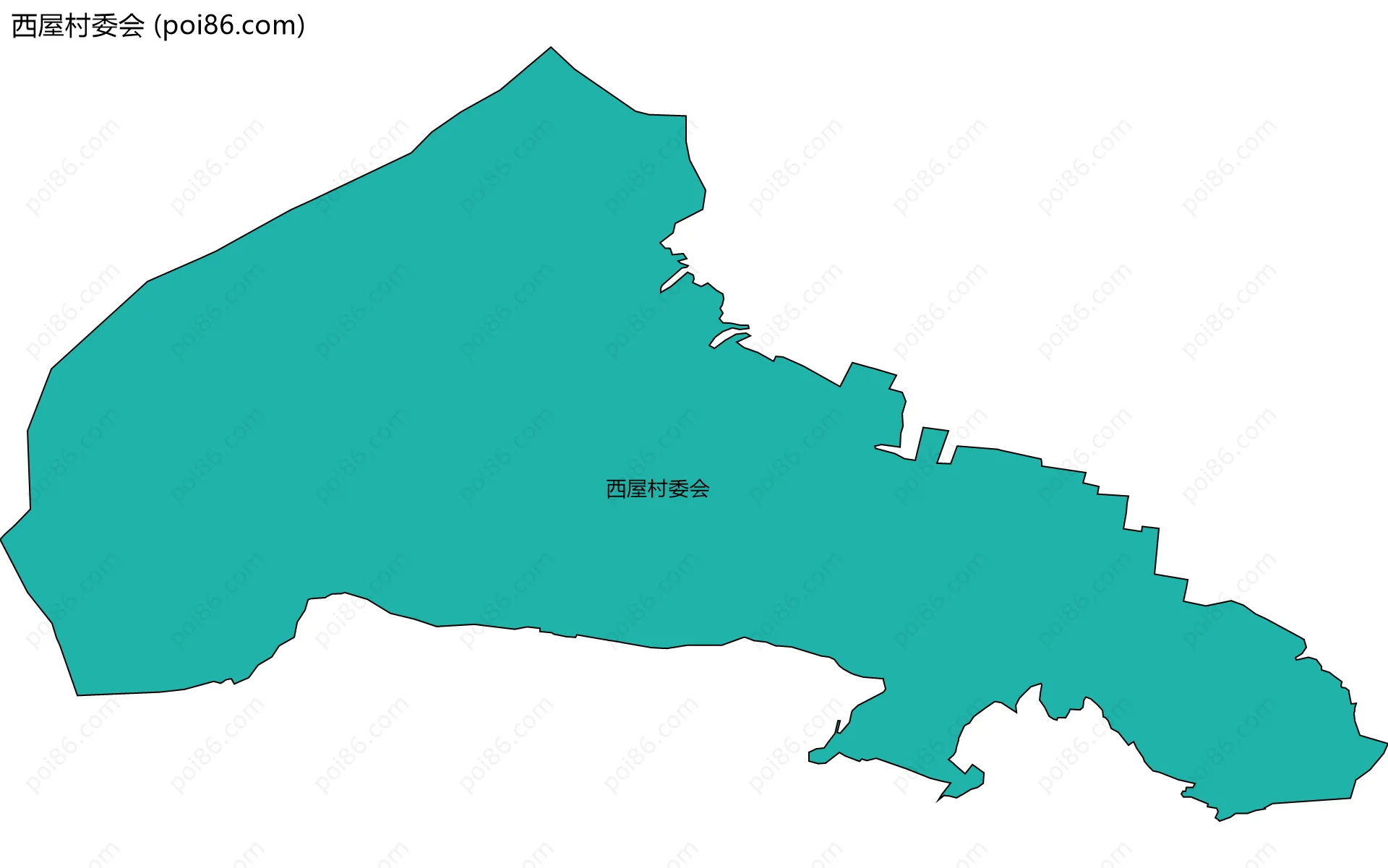 西屋村委会边界地图