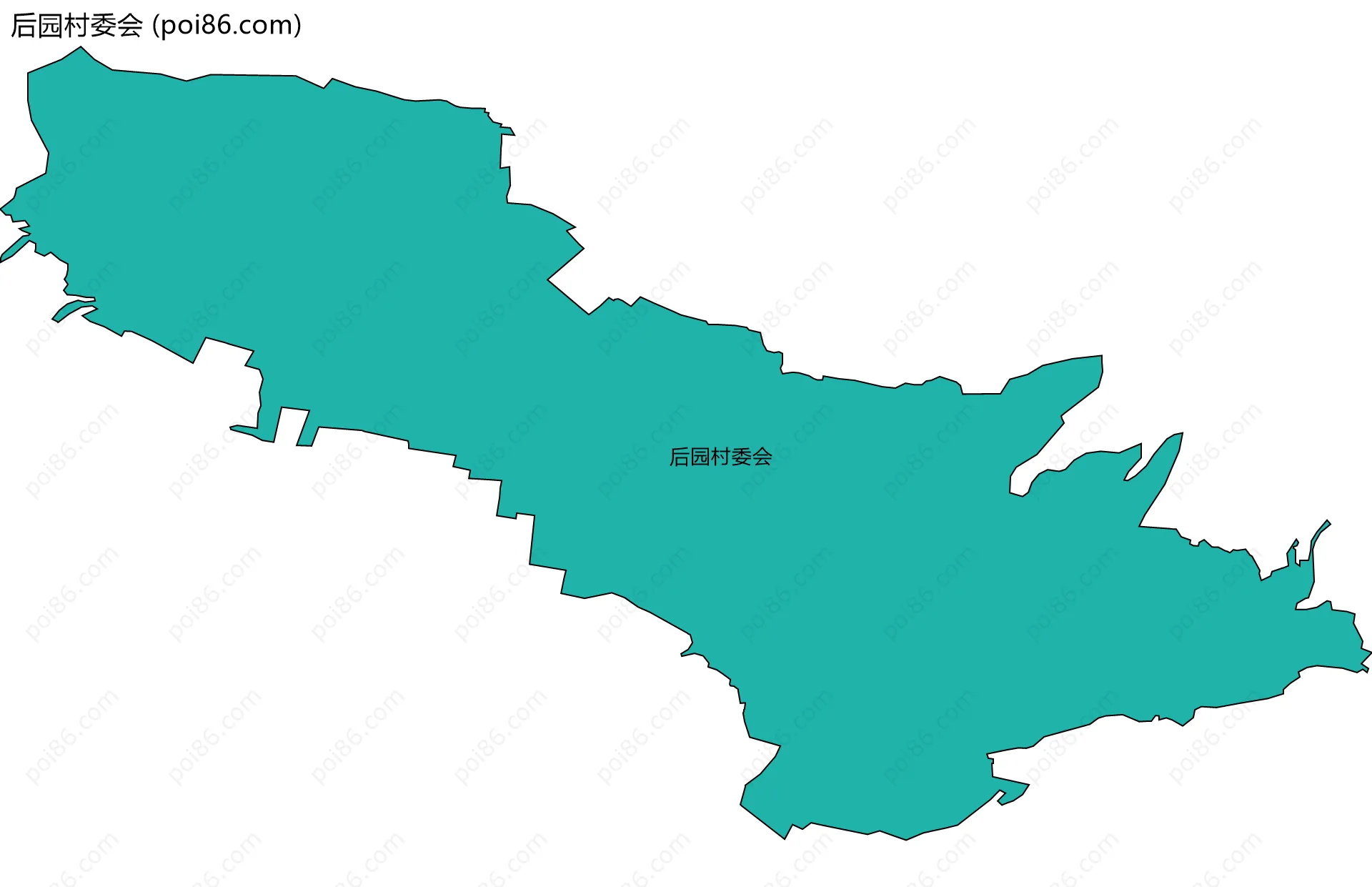后园村委会边界地图