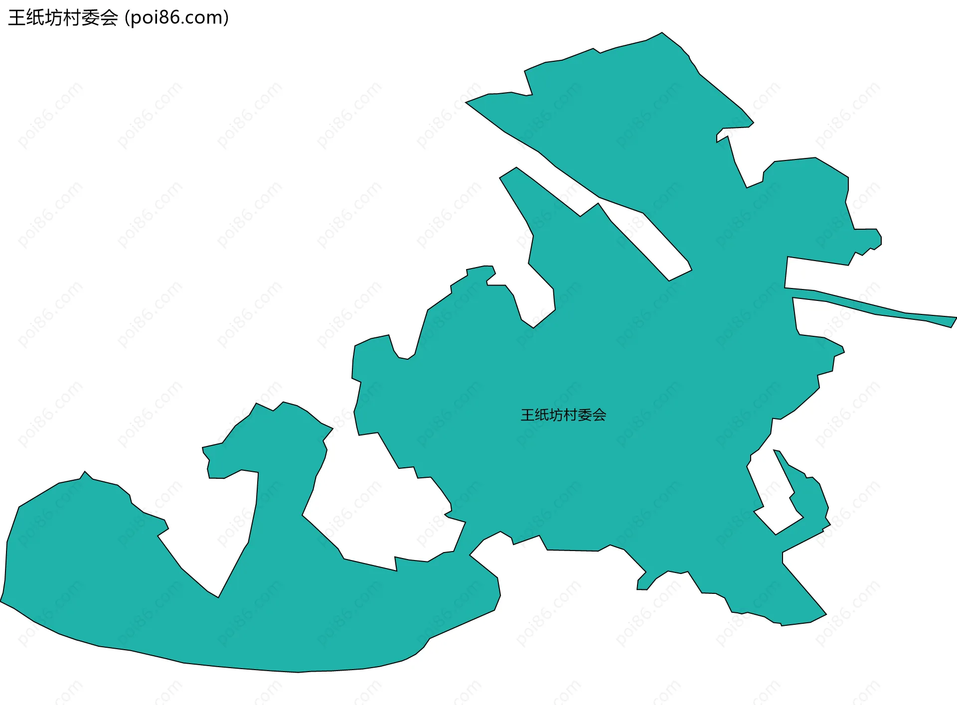 王纸坊村委会边界地图