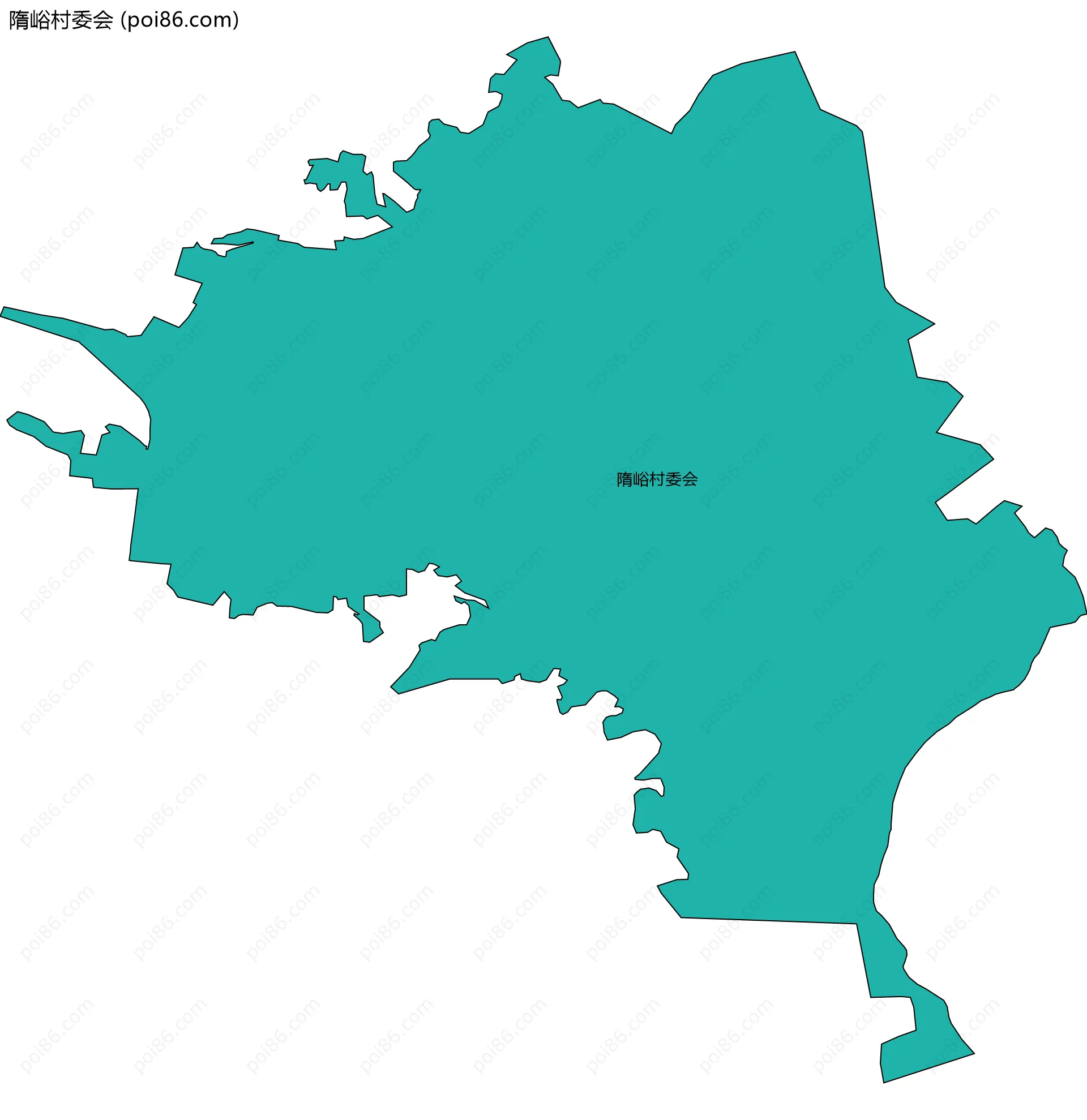 隋峪村委会边界地图