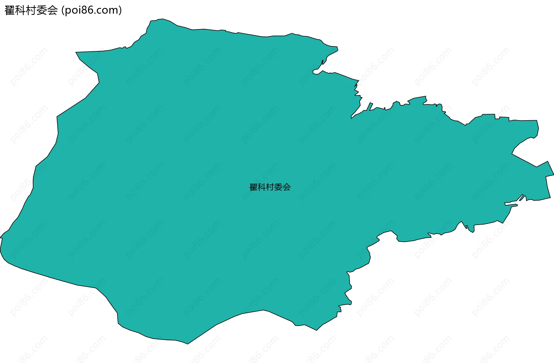 翟科村委会边界地图